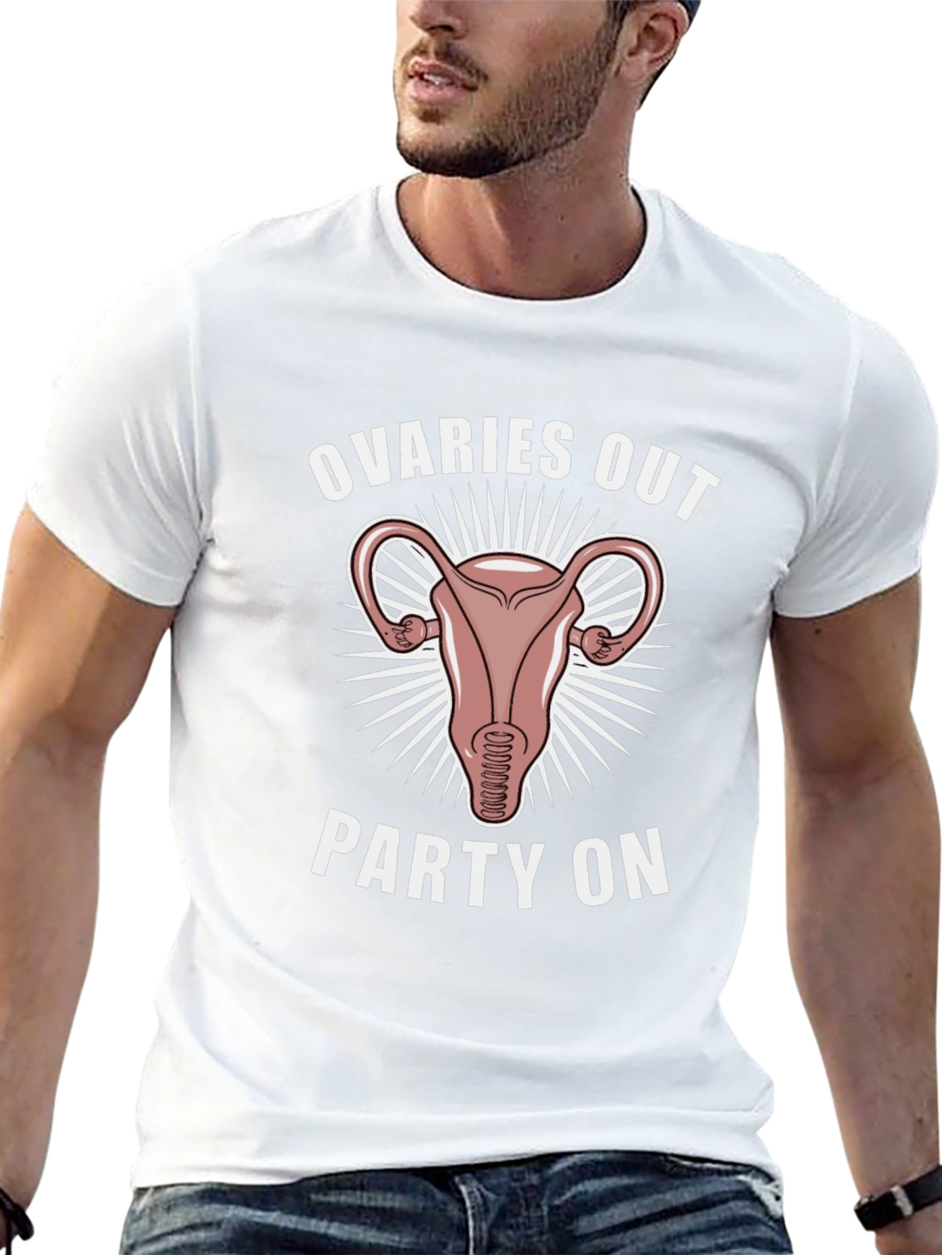 Ovaries Out Party On Graphic T-Shirt