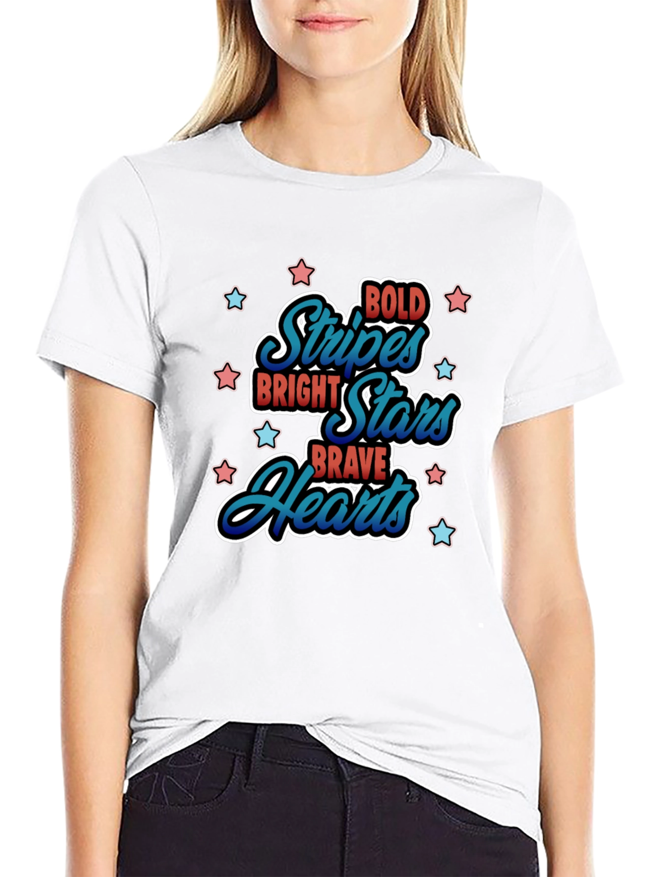 Bold Stripes Bright Stars Graphic Tee