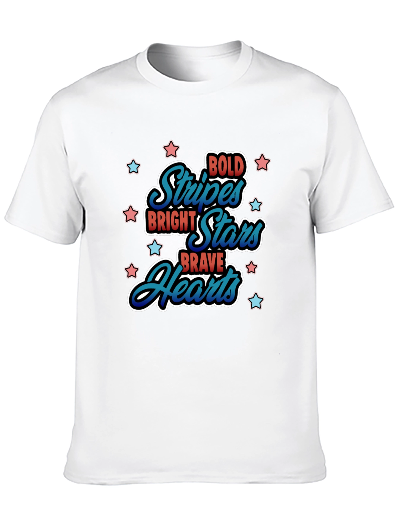 Bold Stripes Bright Stars Graphic Tee