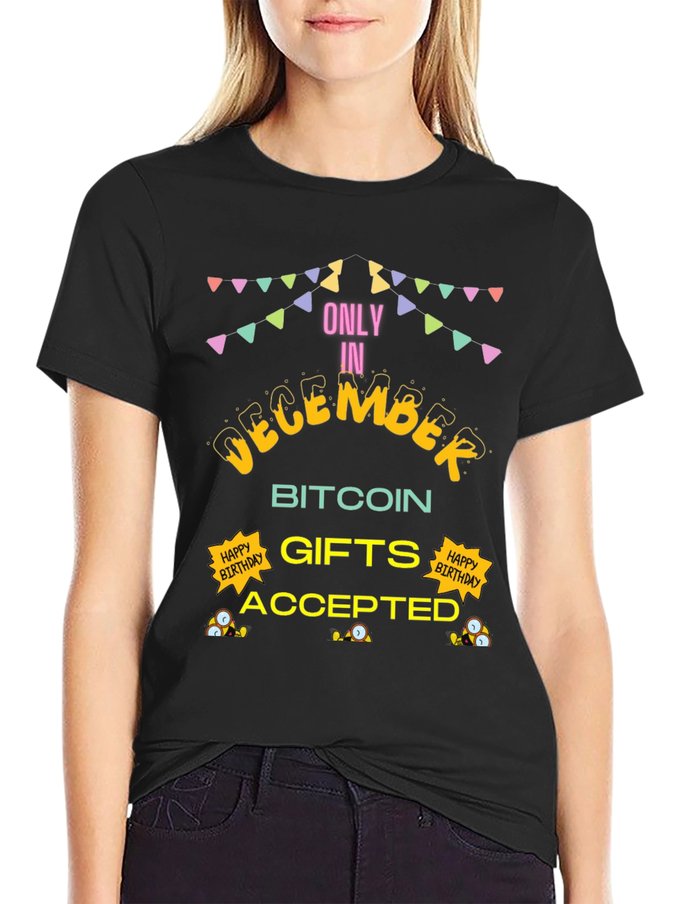December Bitcoin Gifts Accepted Black T-Shirt
