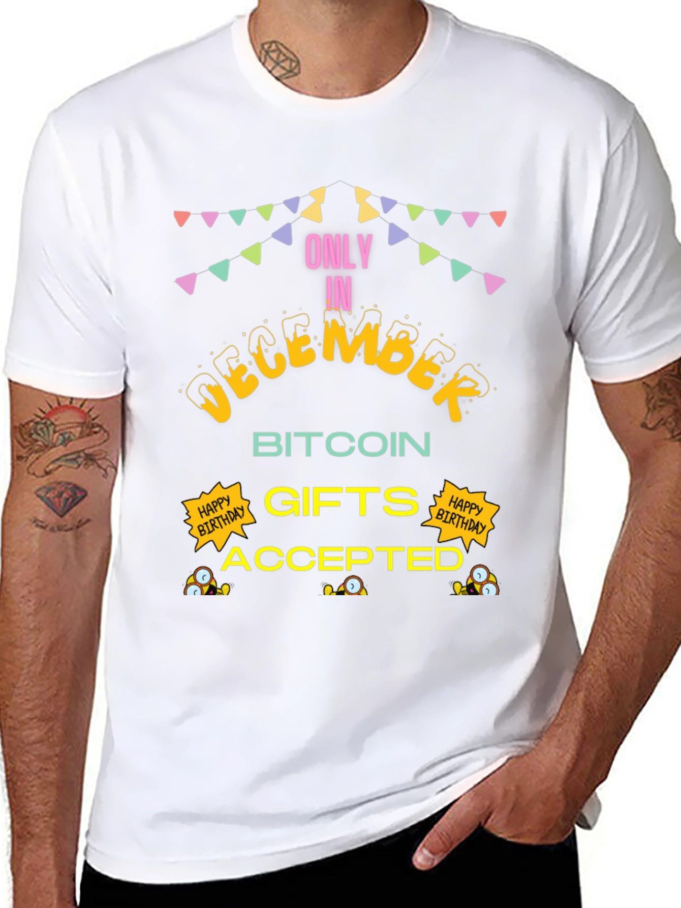 December Bitcoin Gifts Accepted Black T-Shirt