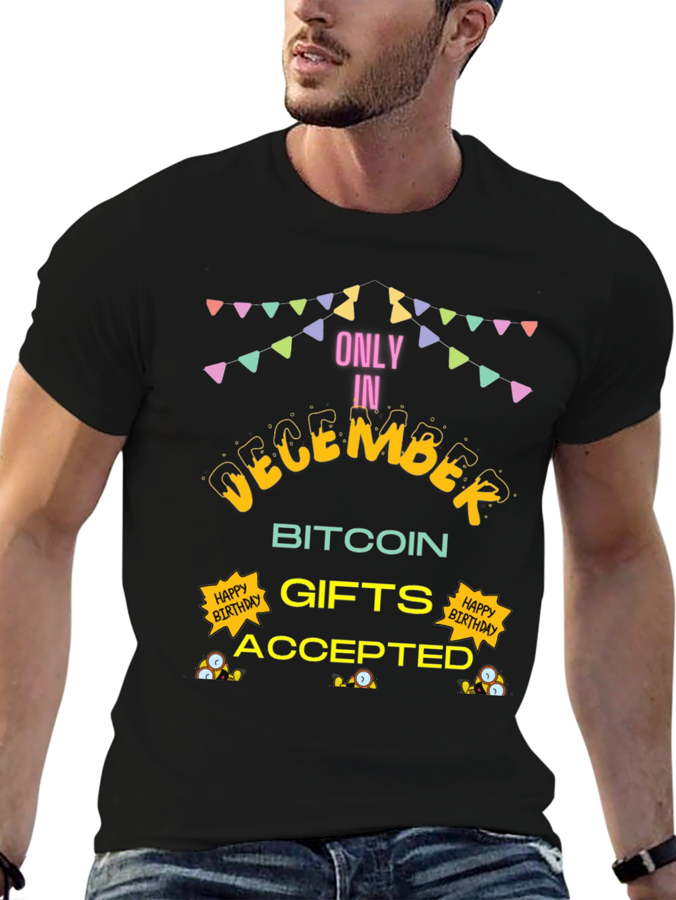 December Bitcoin Gifts Accepted Black T-Shirt