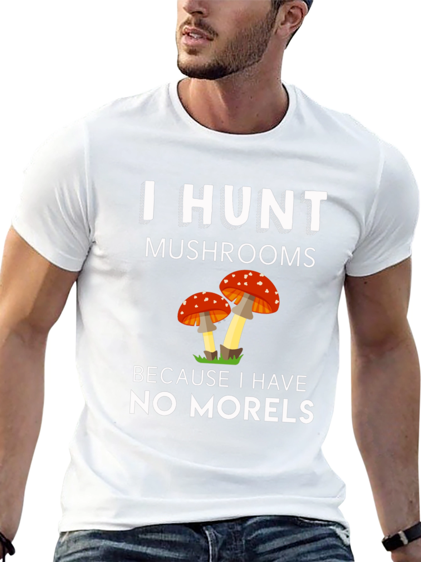 Mushroom Hunter T-Shirt - No Morels Pun Tee