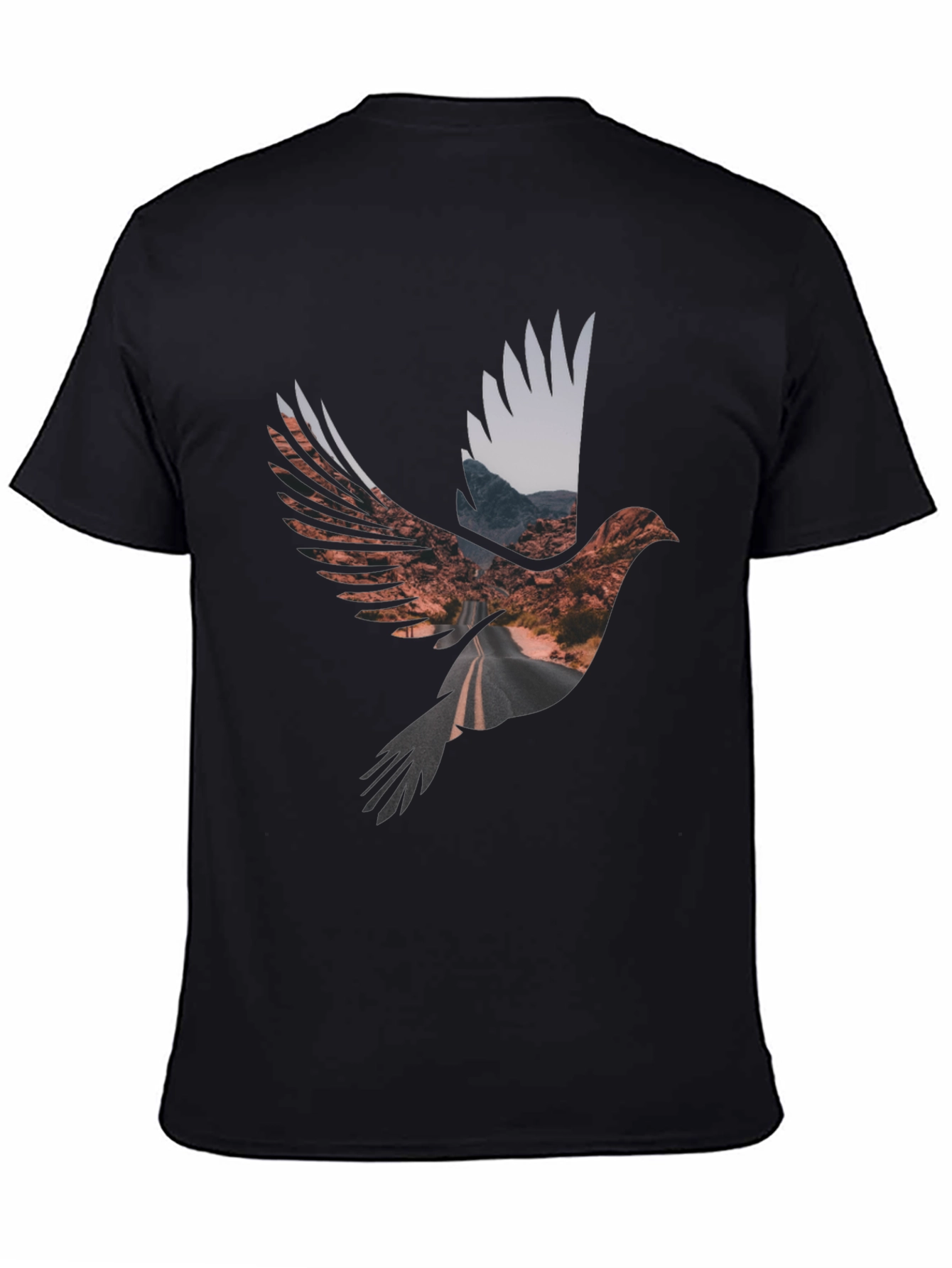Roadway Bird Graphic Tee - Black