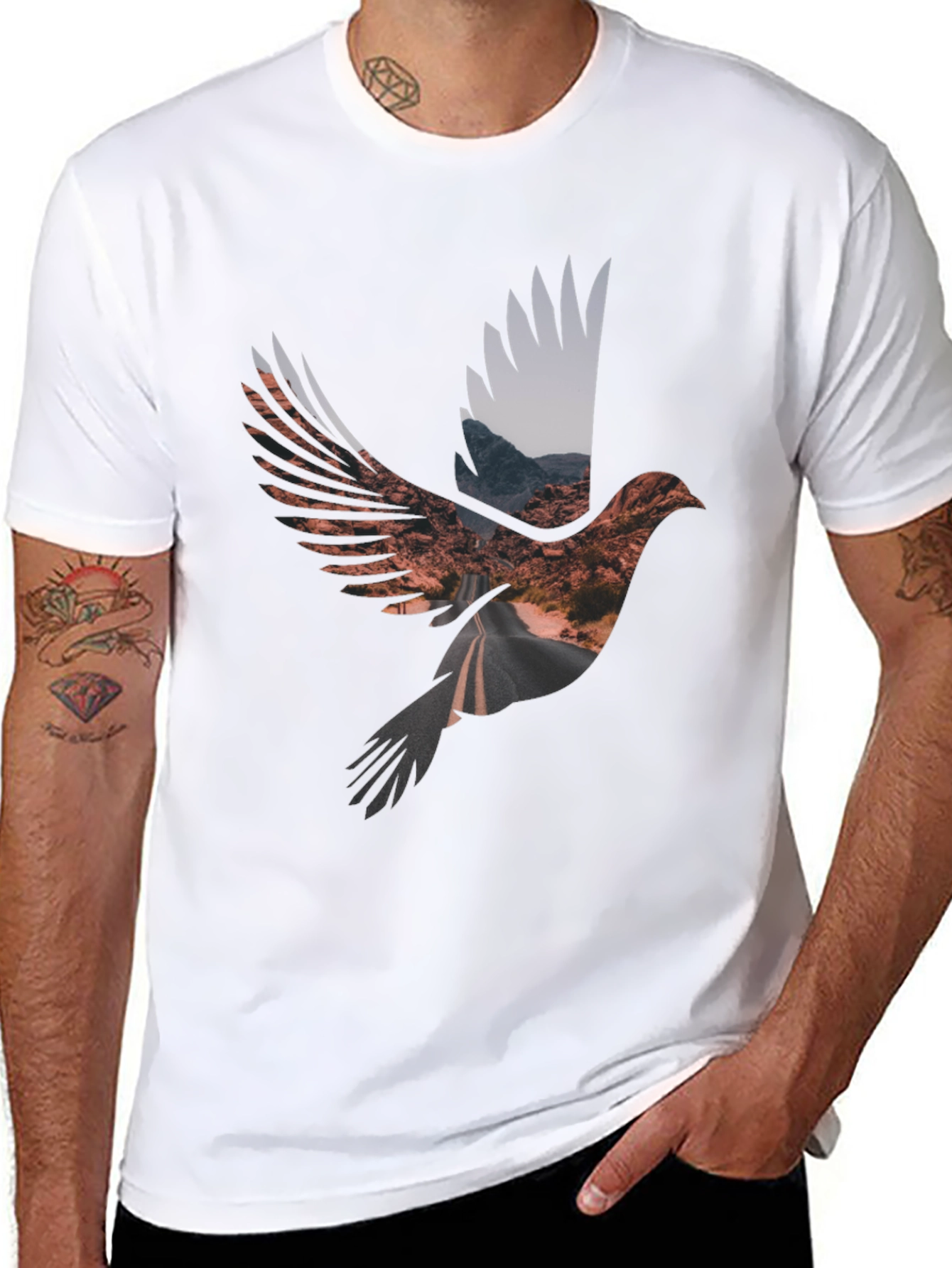 Roadway Bird Graphic Tee - Black