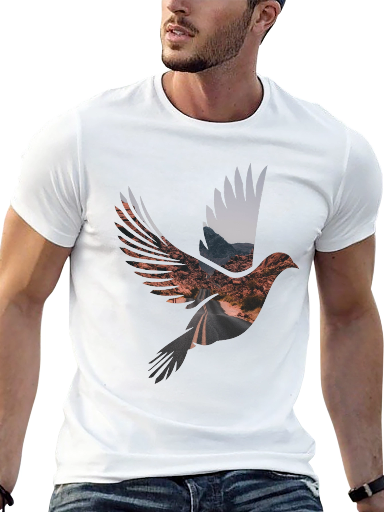 Roadway Bird Graphic Tee - Black