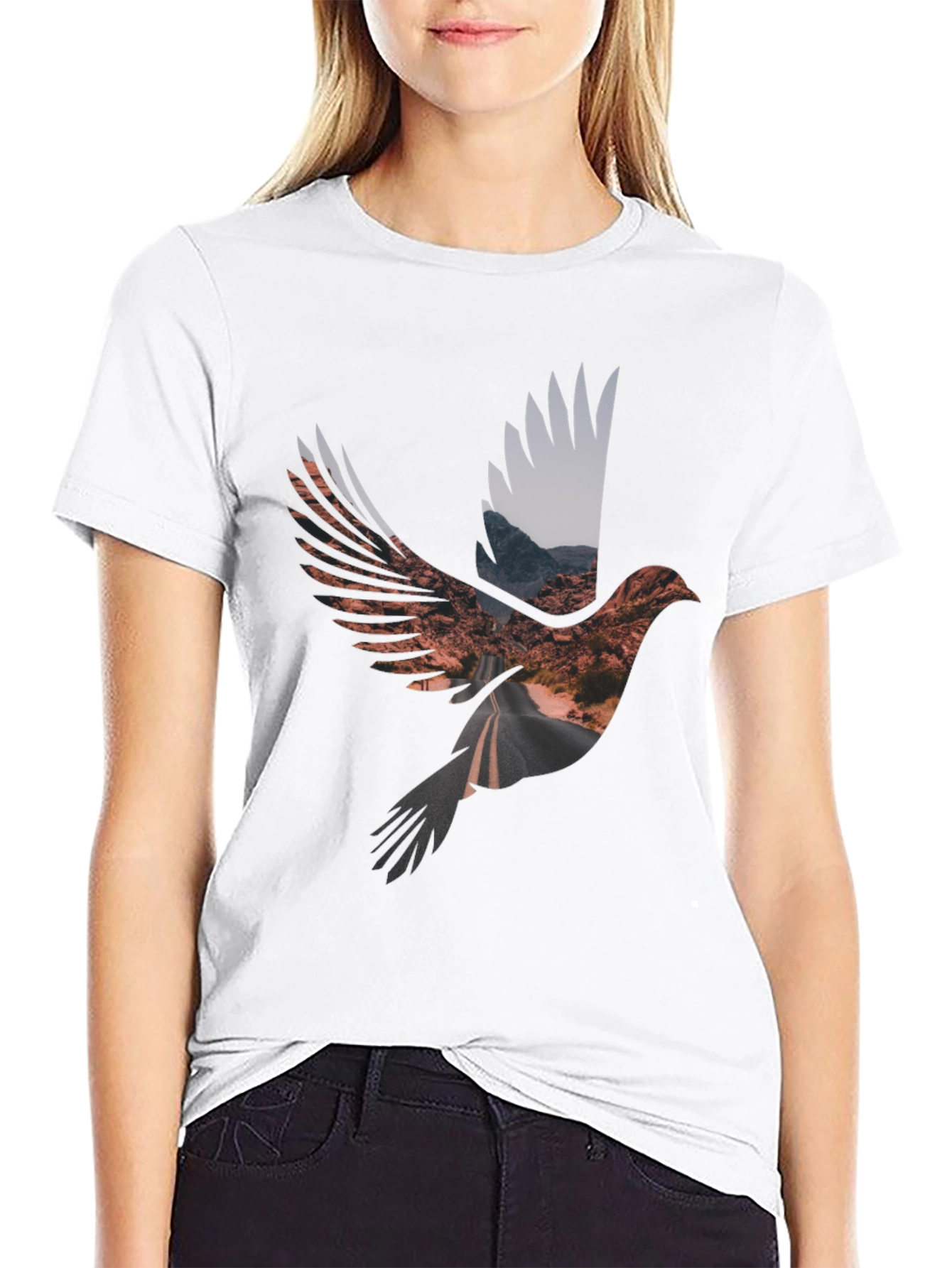 Roadway Bird Graphic Tee - Black