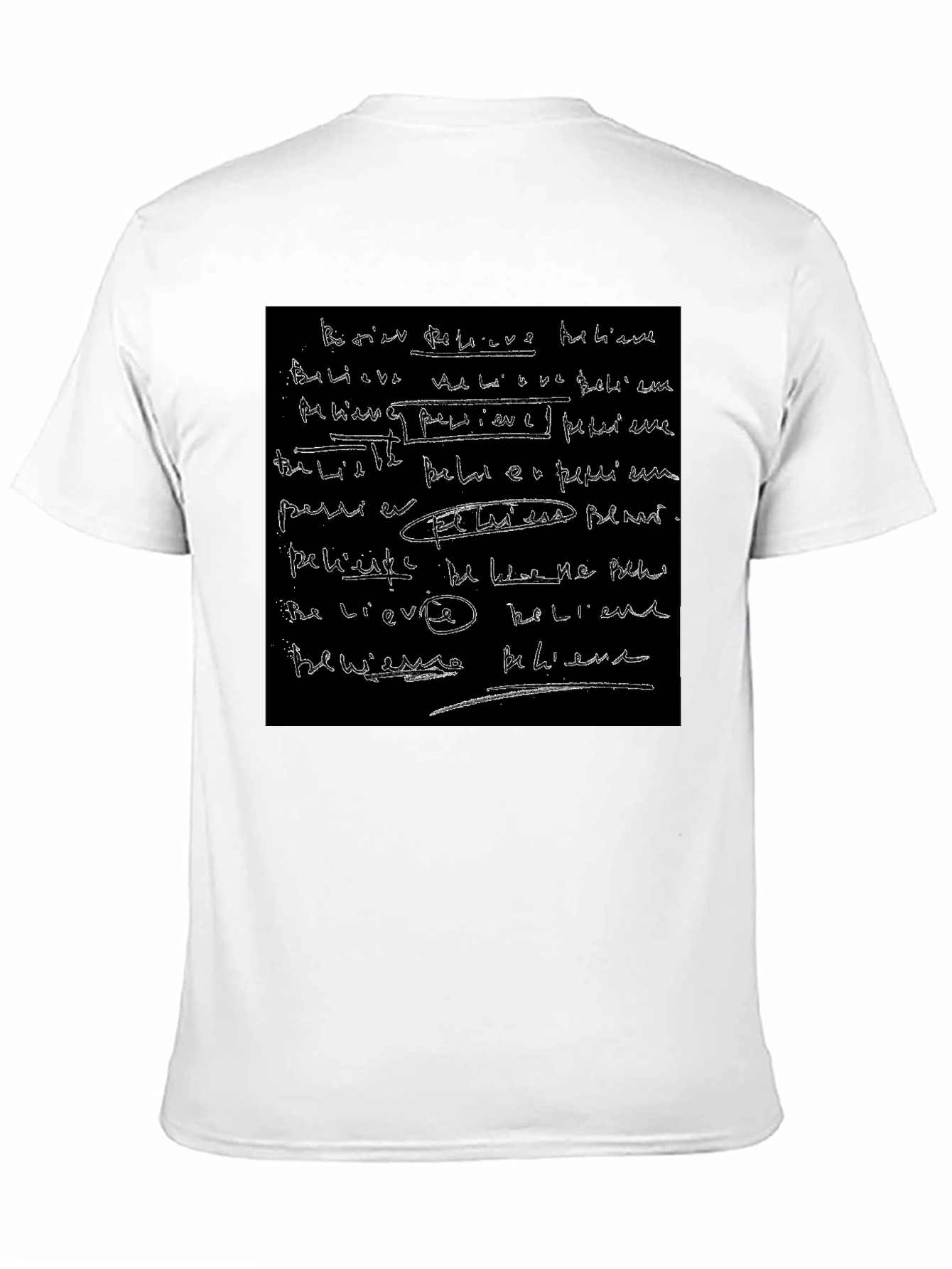 Abstract Script Black T-Shirt