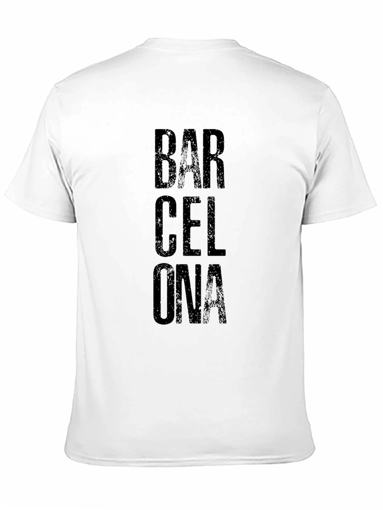 Barcelona Graphic Print Mens Black T-Shirt