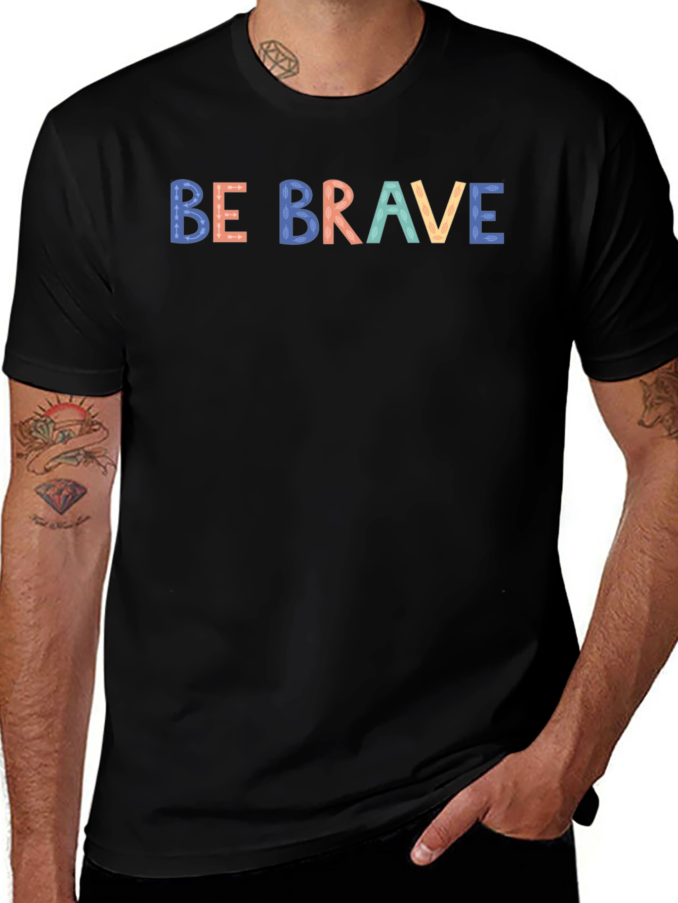 Be Brave Graphic Tee - Motivational Design