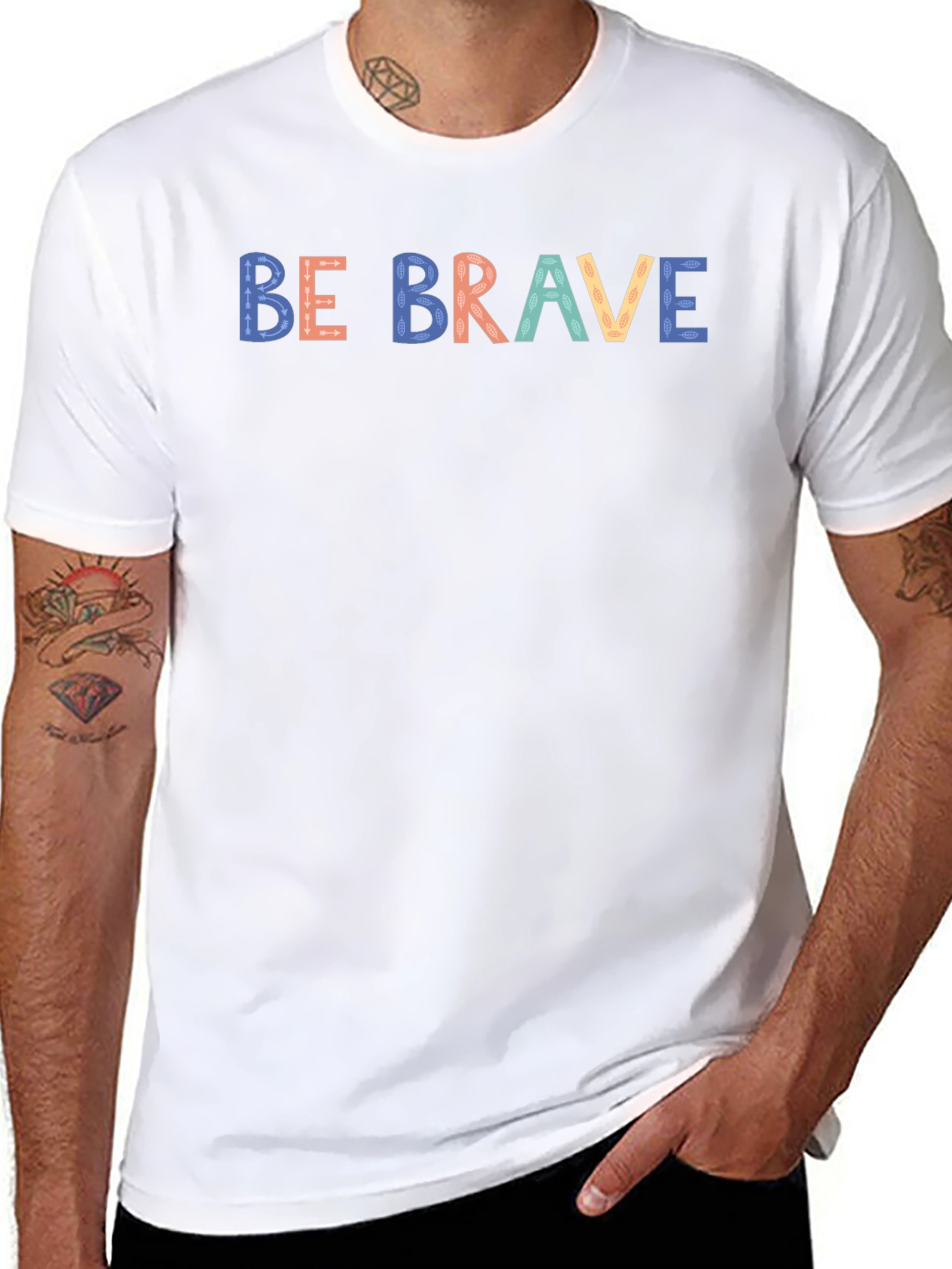 Be Brave Graphic Tee - Motivational Design