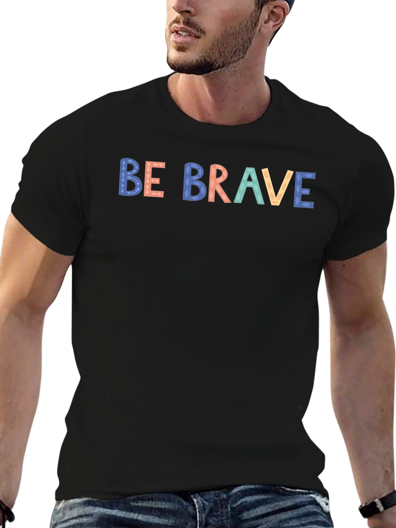 Be Brave Graphic Tee - Motivational Design