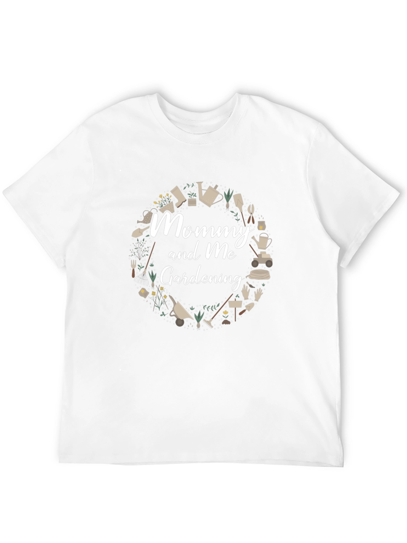 Mommy and Me Gardening T-Shirt - Black Graphic Tee