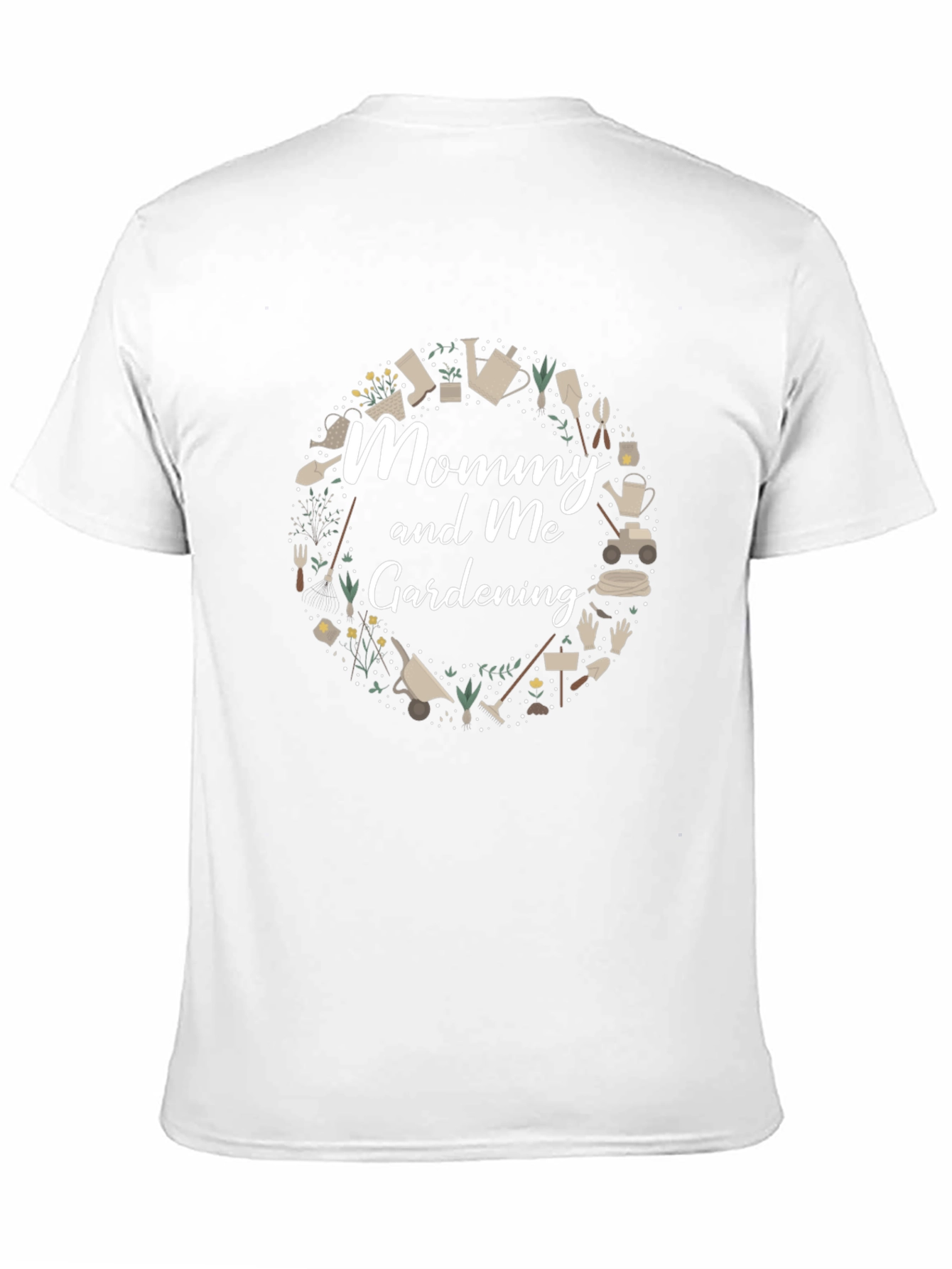 Mommy and Me Gardening T-Shirt - Black Graphic Tee