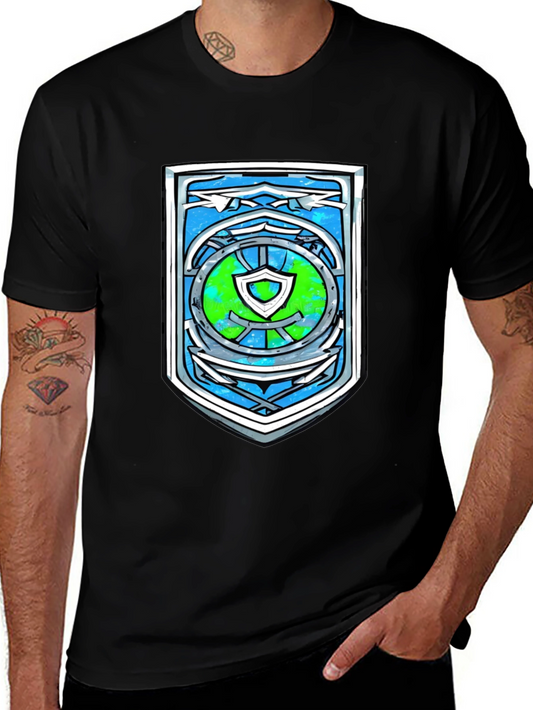 Graphic Shield T-Shirt - Mens Black Tee