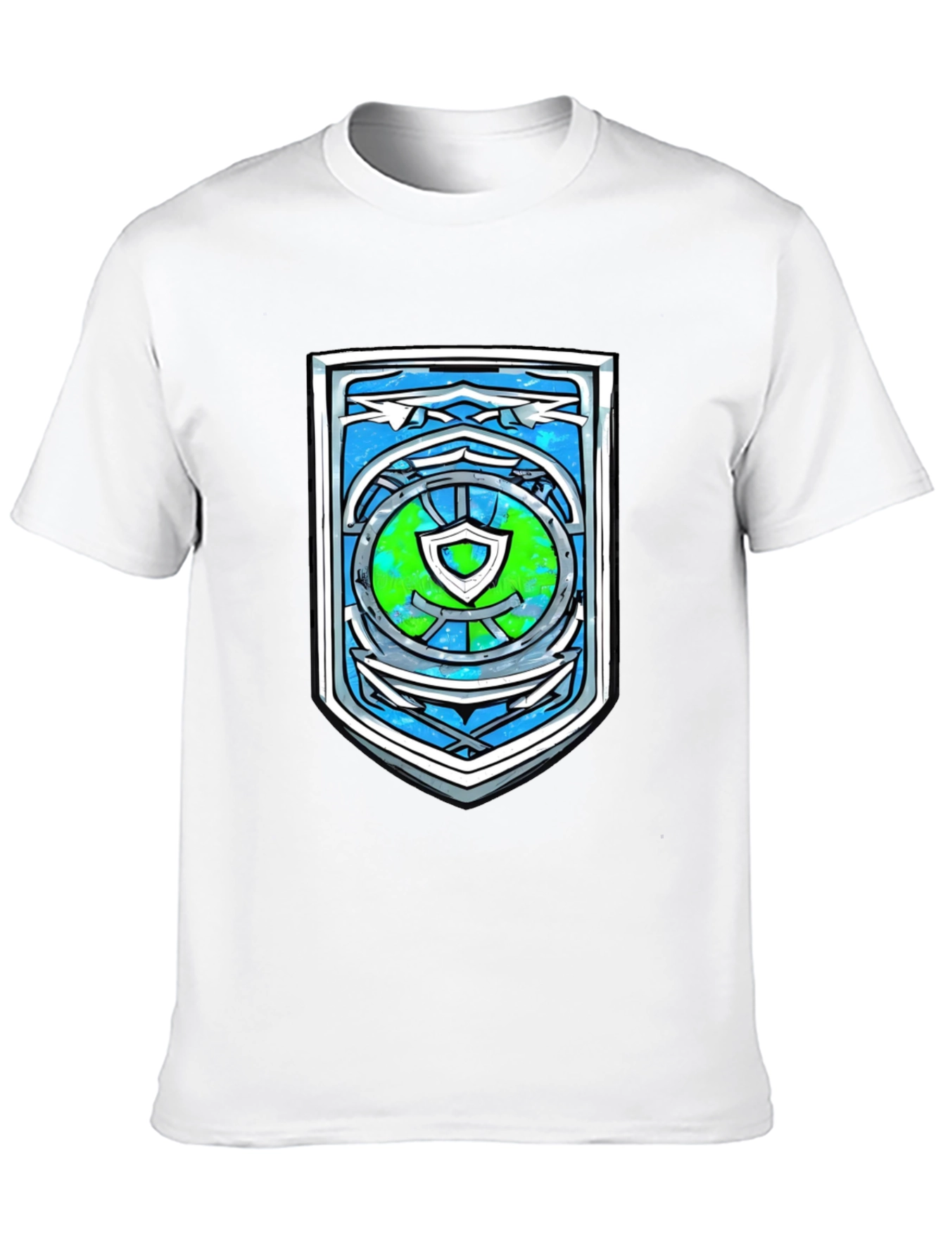 Graphic Shield T-Shirt - Mens Black Tee