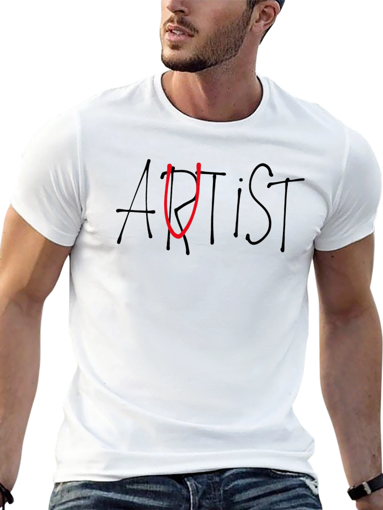 Artist Graphic T-Shirt - Black Casual Tee