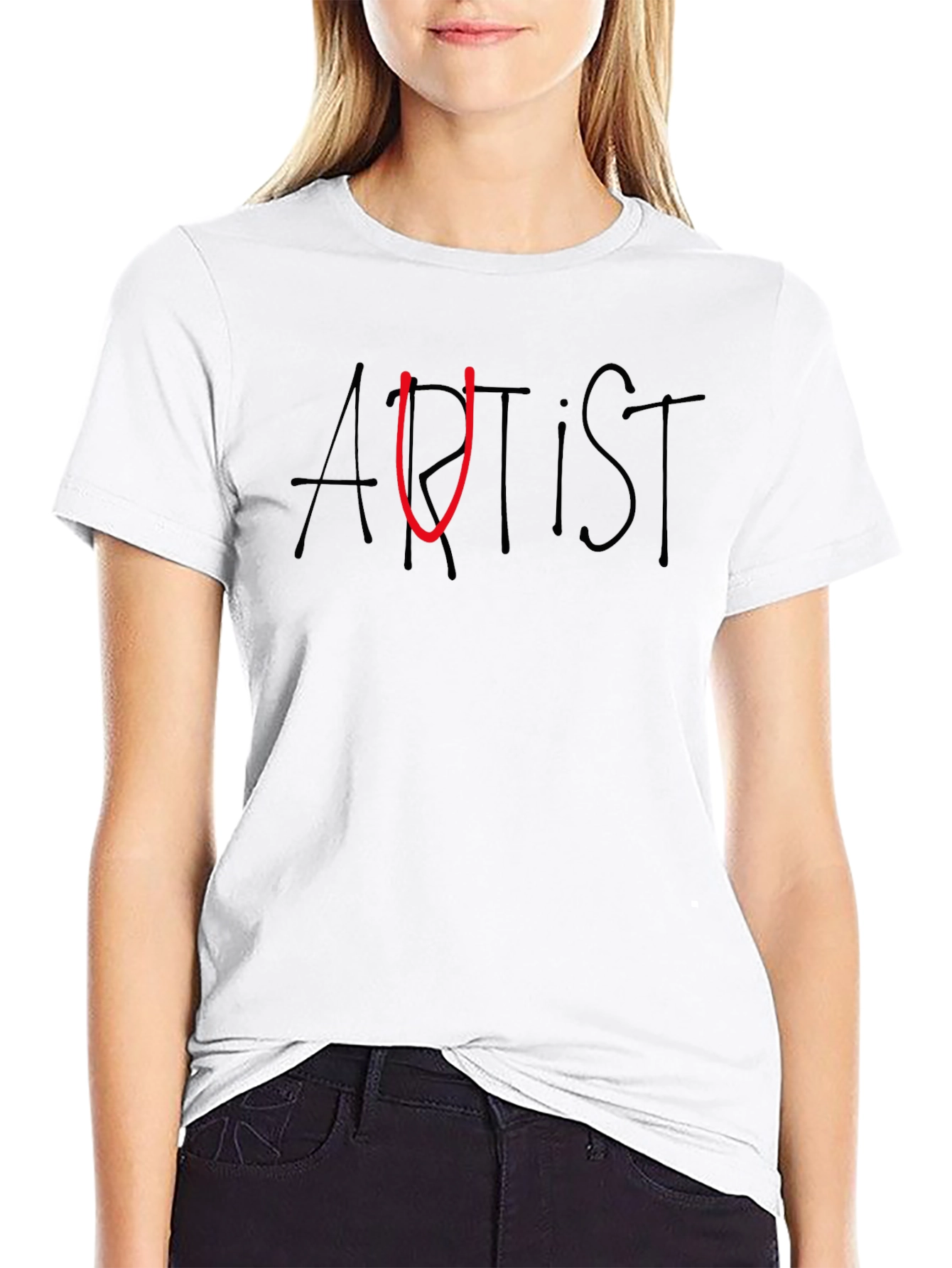 Artist Graphic T-Shirt - Black Casual Tee
