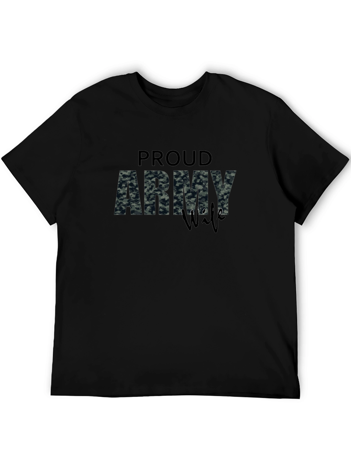Proud Army Wife T-Shirt - Black