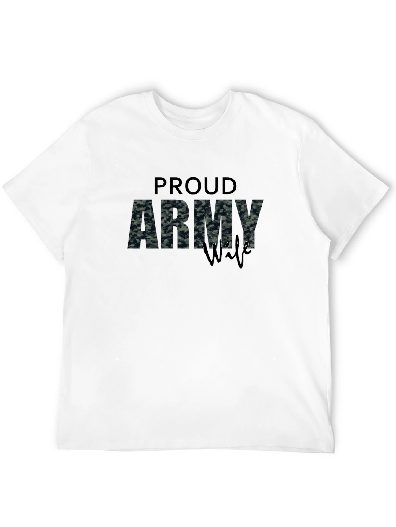 Proud Army Wife T-Shirt - Black