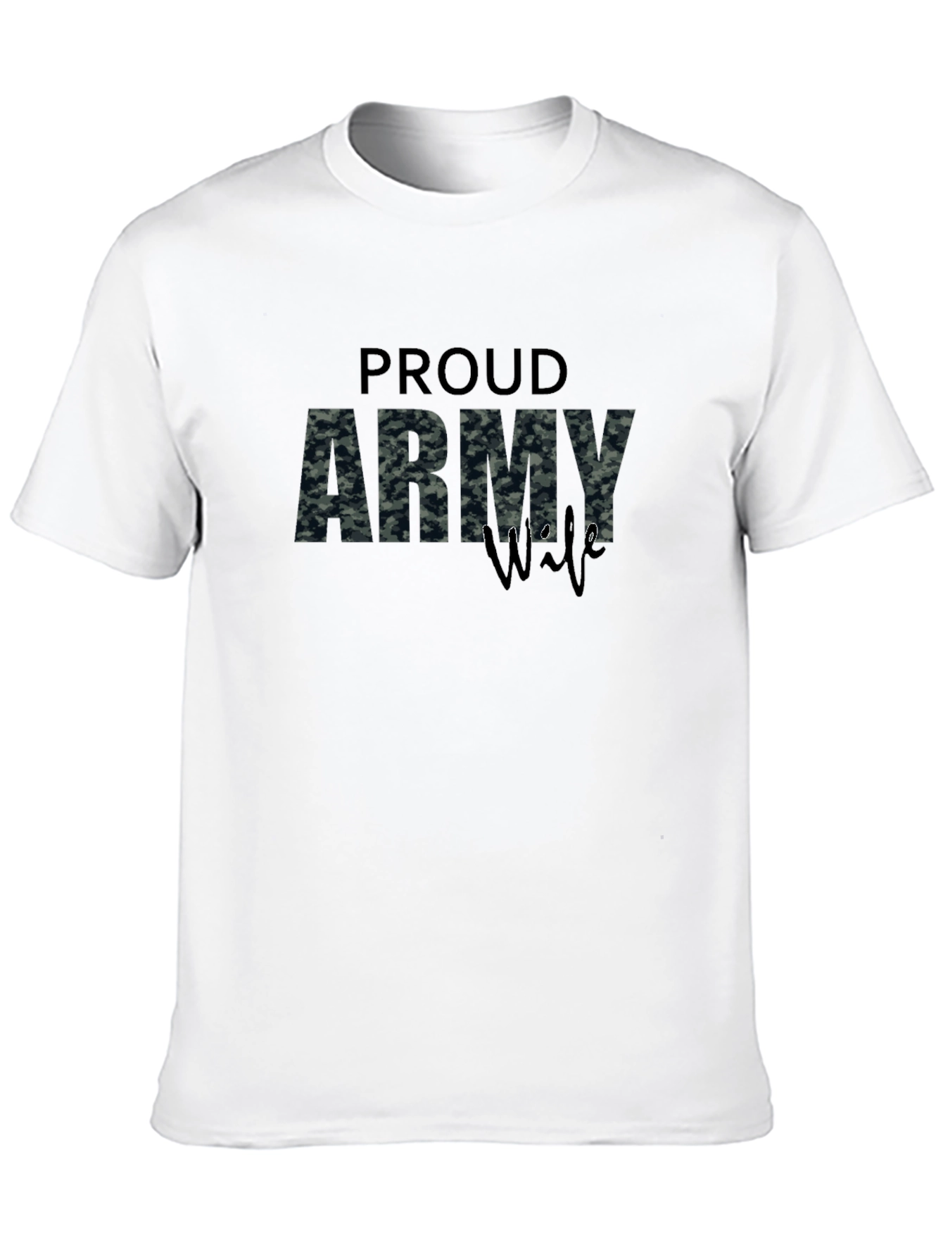 Proud Army Wife T-Shirt - Black