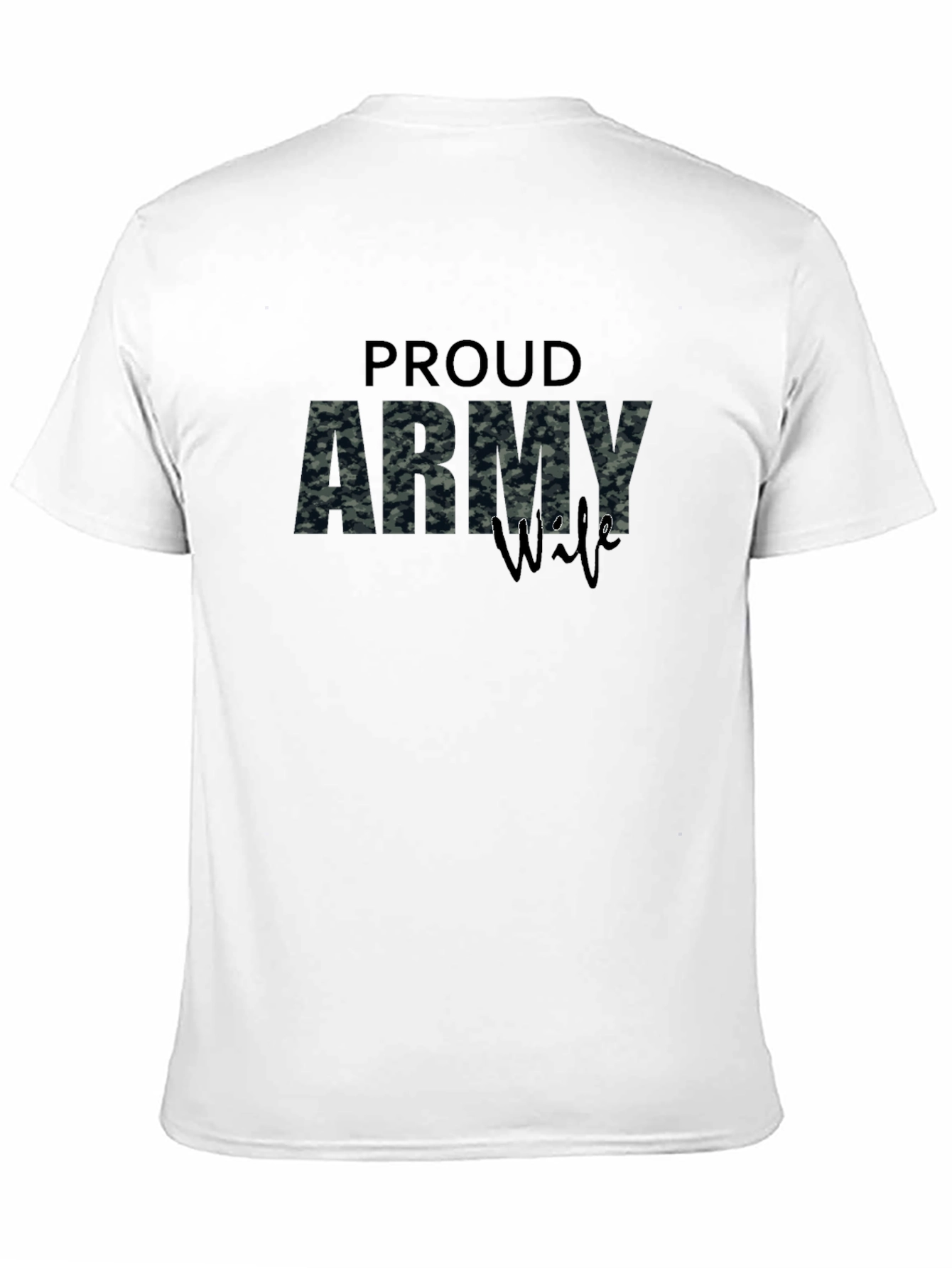 Proud Army Wife T-Shirt - Black