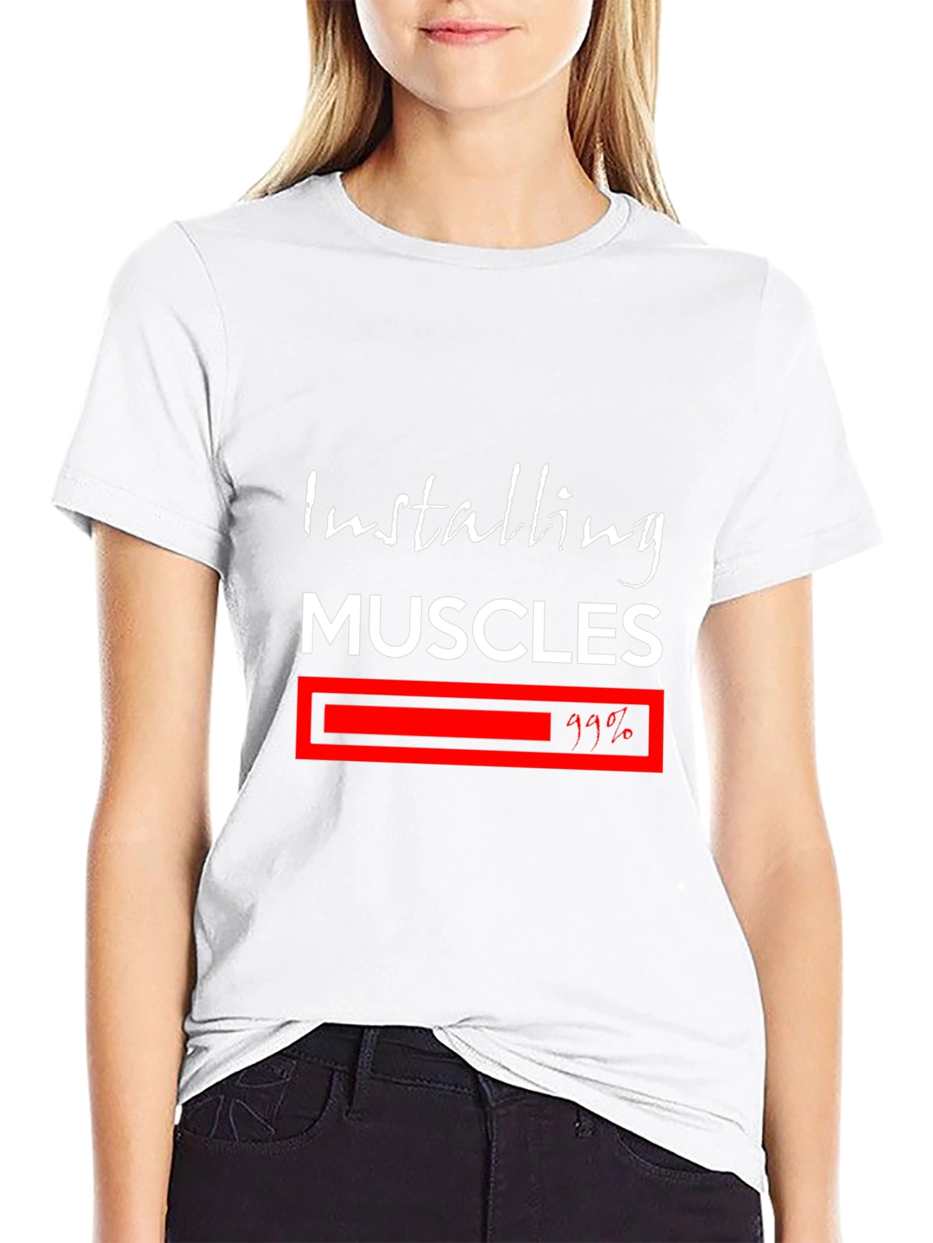 Installing Muscles T-Shirt - Fitness Motivation Tee