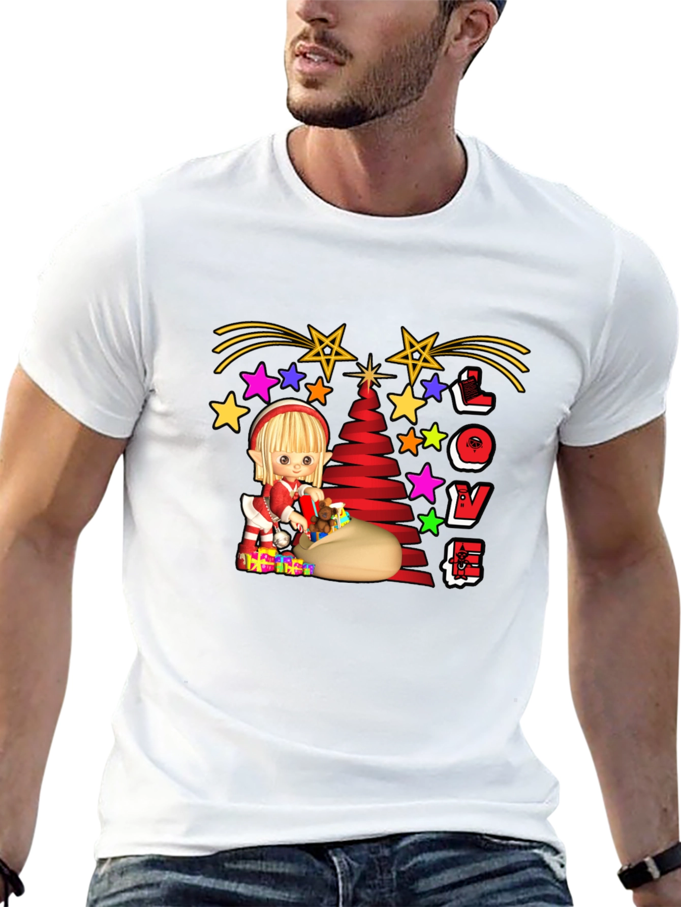 Festive Elf Christmas T-Shirt