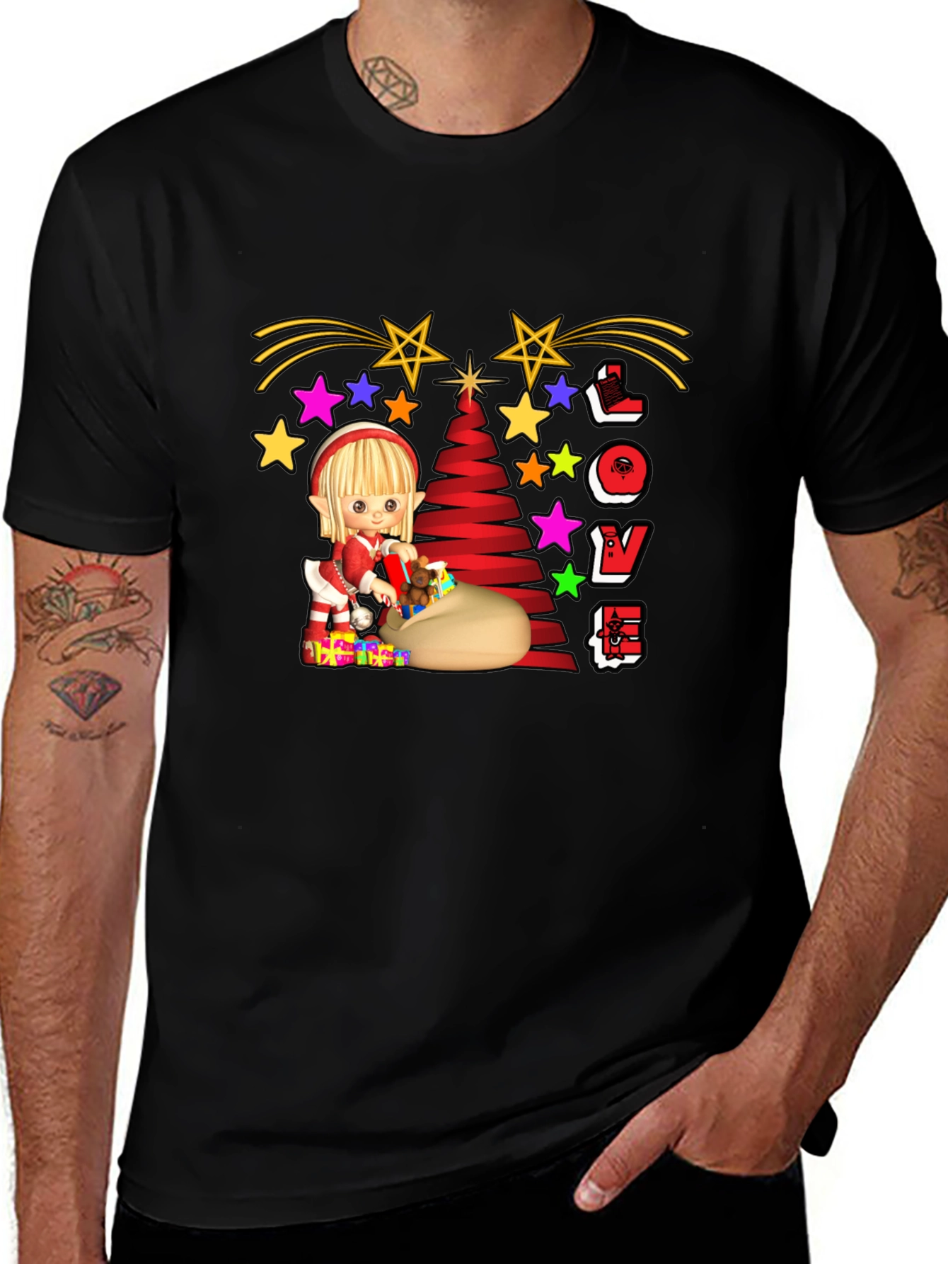 Festive Elf Christmas T-Shirt