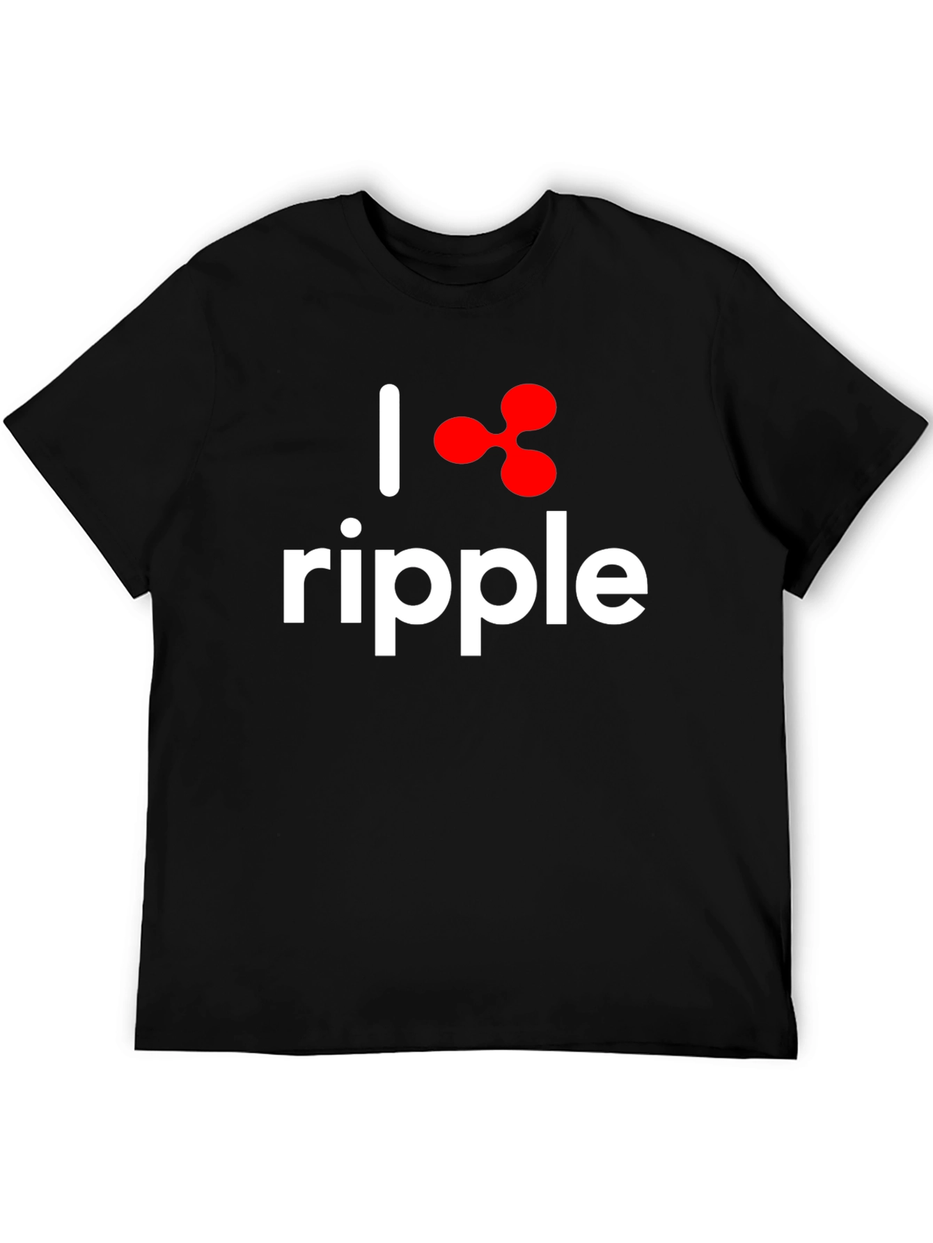 I Love Ripple Crypto Black T-Shirt