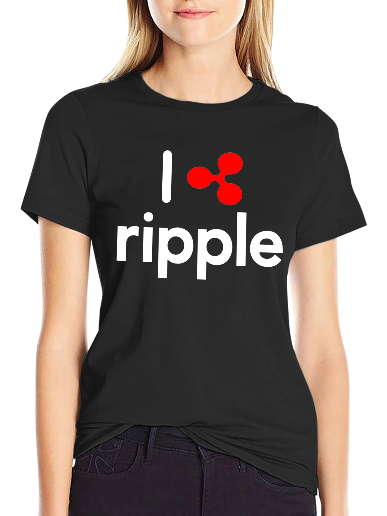 I Love Ripple Crypto Black T-Shirt