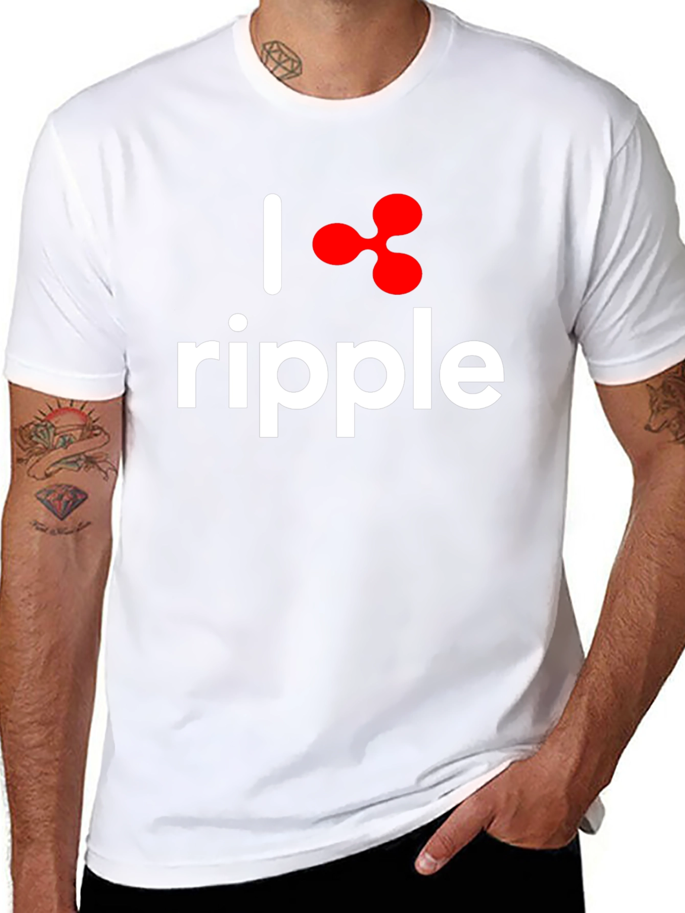 I Love Ripple Crypto Black T-Shirt