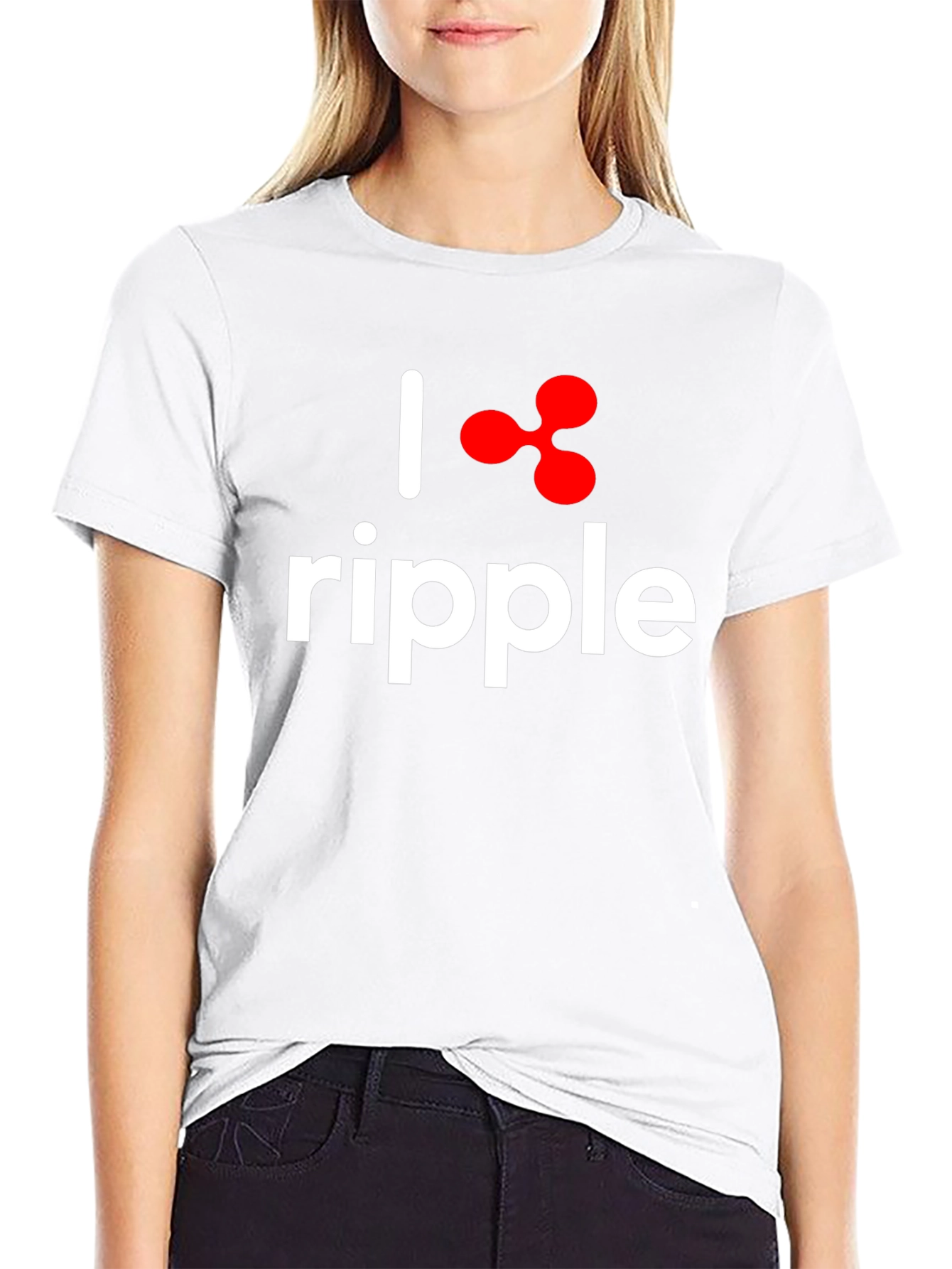 I Love Ripple Crypto Black T-Shirt