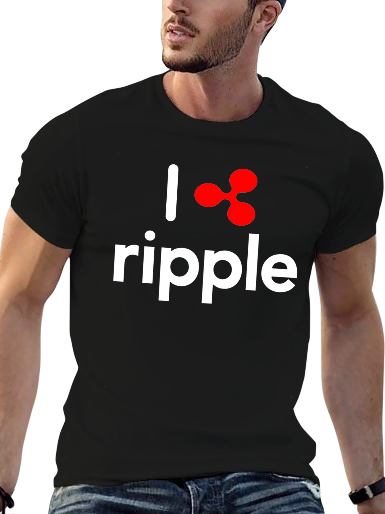 I Love Ripple Crypto Black T-Shirt