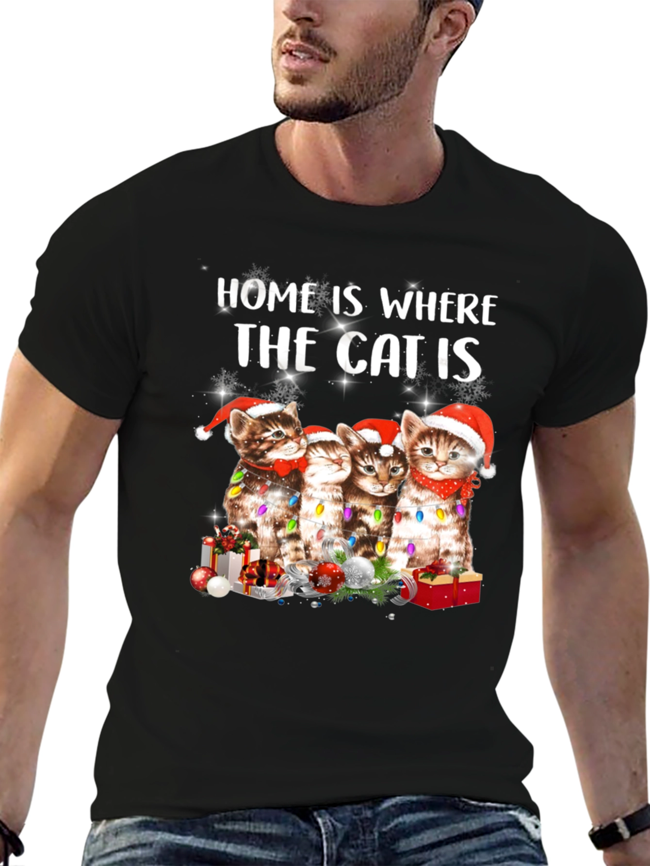Christmas Cat Lover T-Shirt