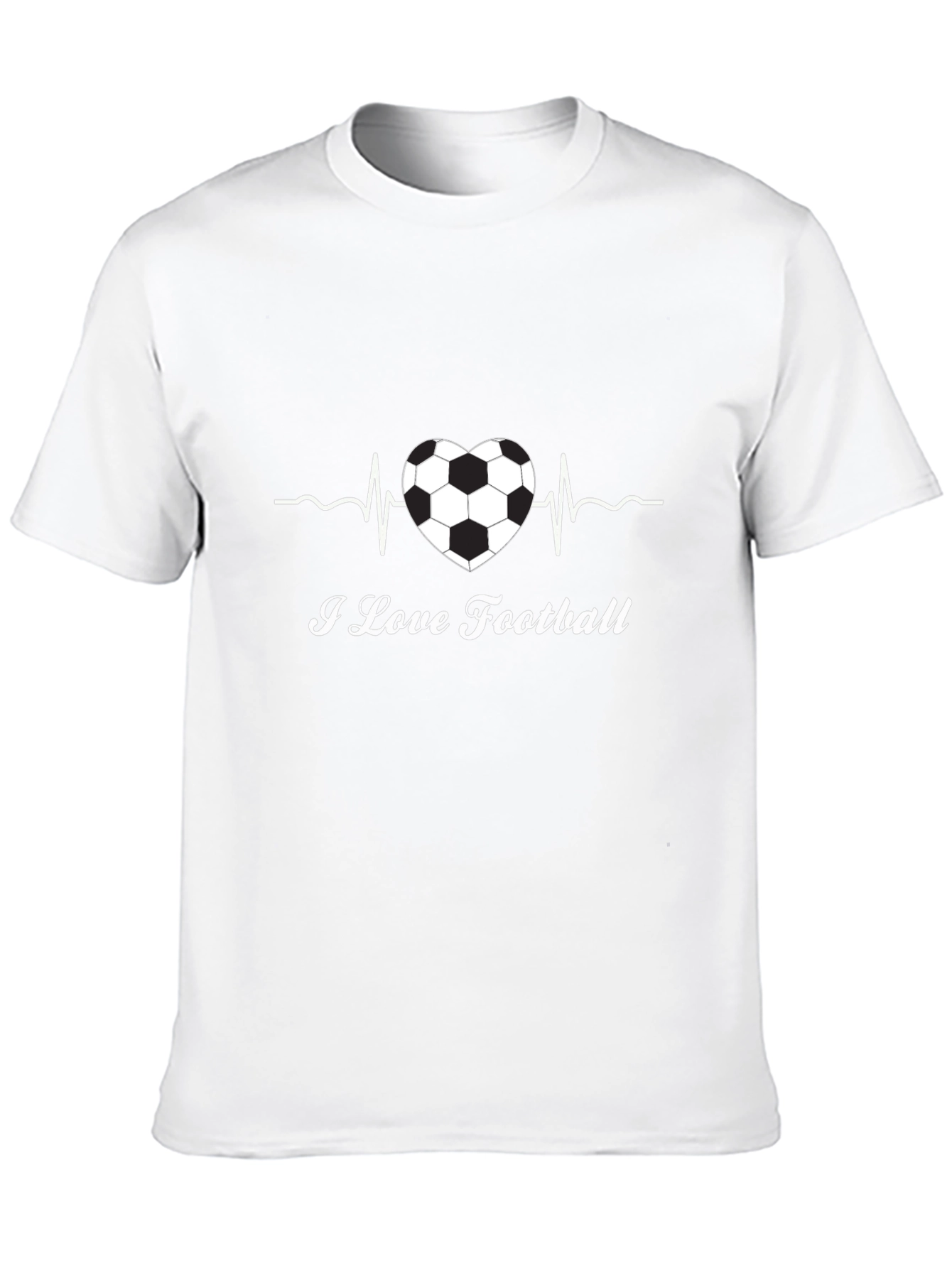 I Love Football Heartbeat T-Shirt