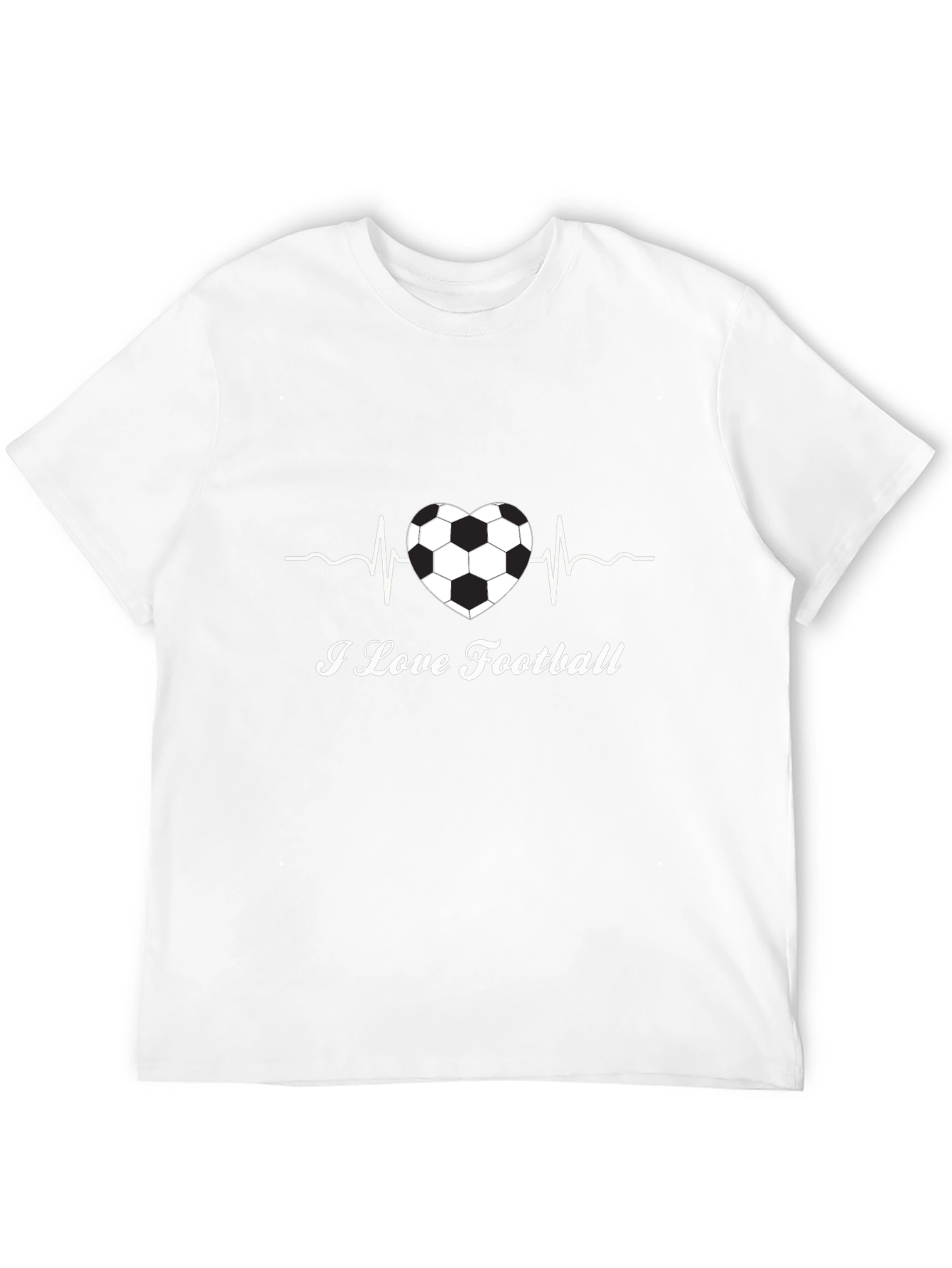 I Love Football Heartbeat T-Shirt
