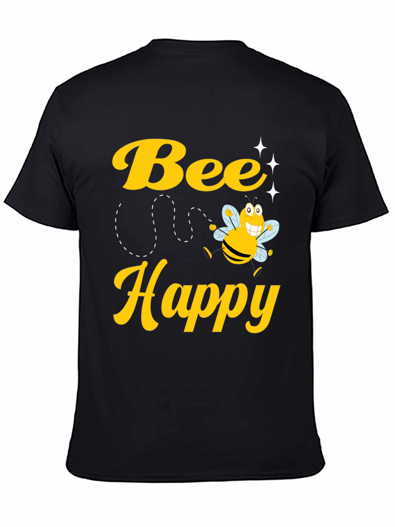 Bee Happy Graphic Tee - Unisex Cotton T-Shirt