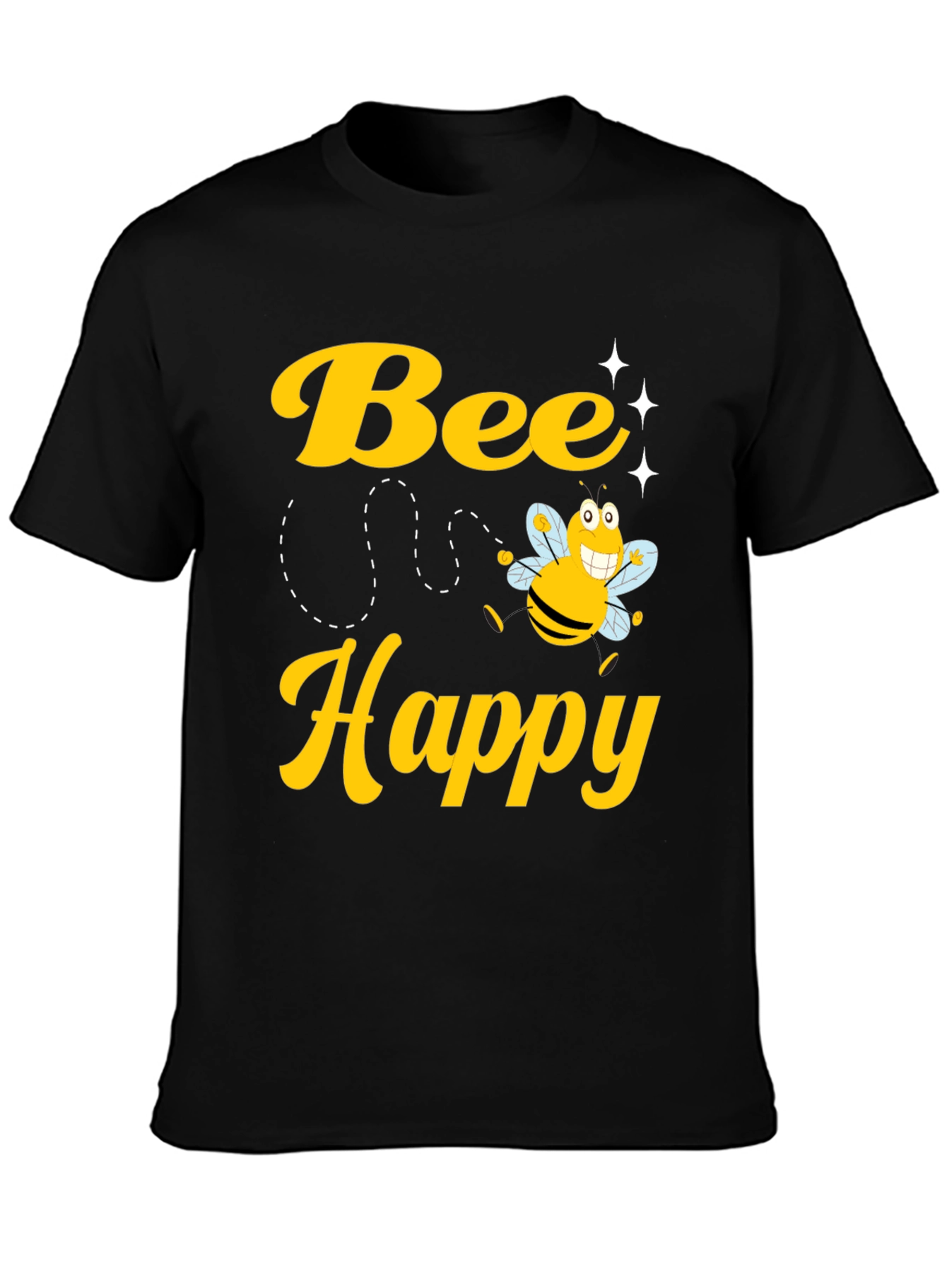 Bee Happy Graphic Tee - Unisex Cotton T-Shirt