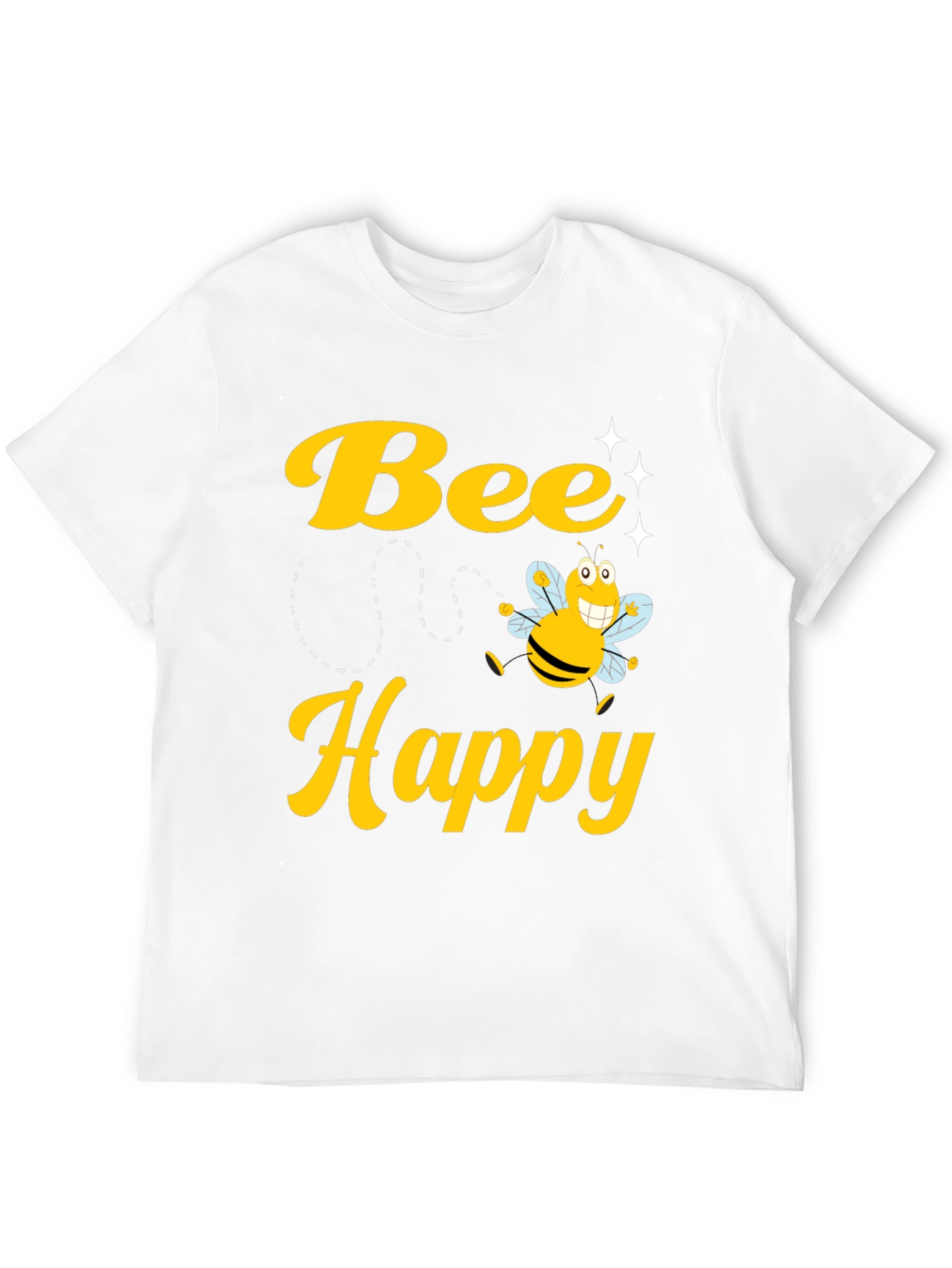 Bee Happy Graphic Tee - Unisex Cotton T-Shirt