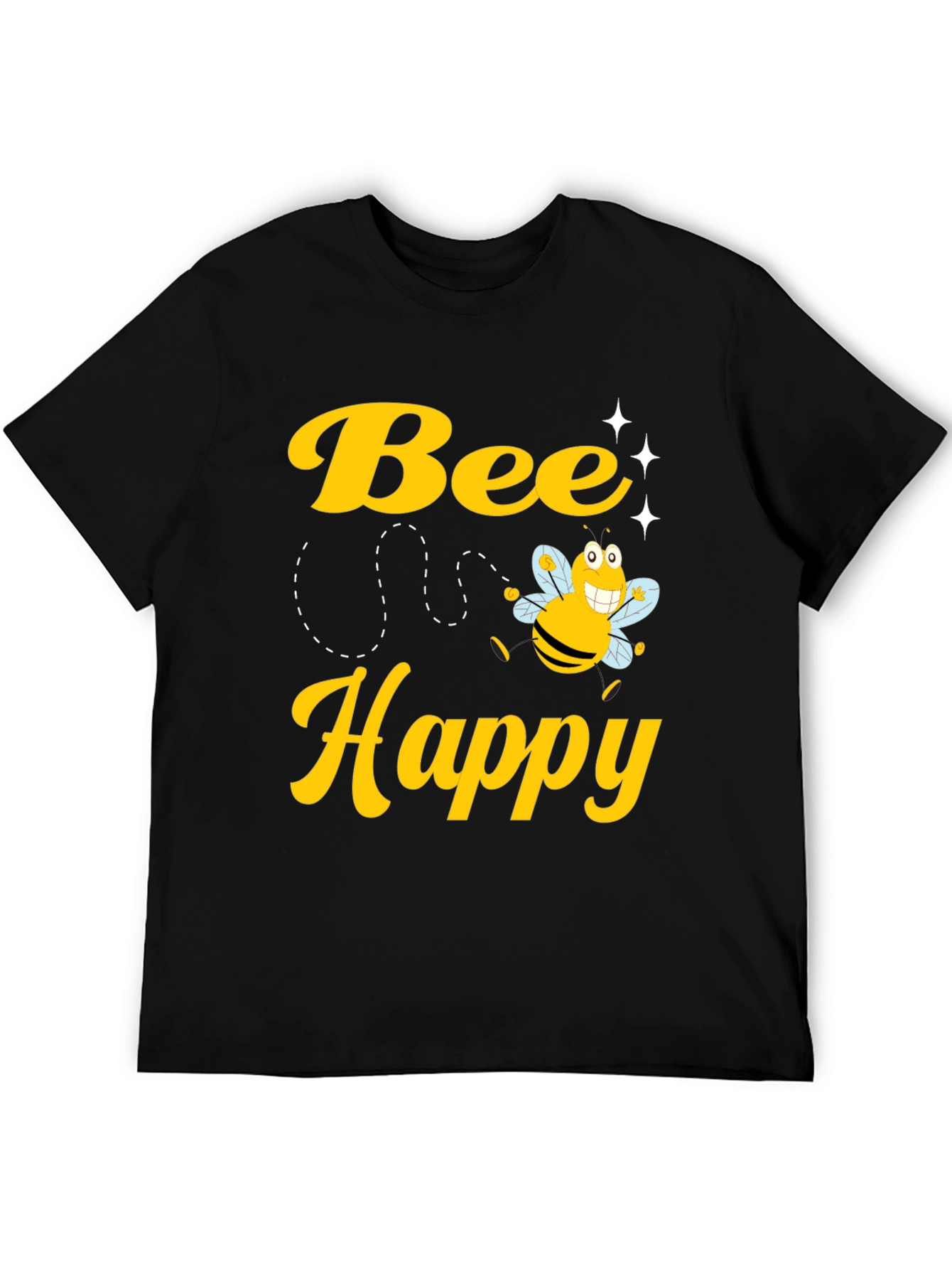 Bee Happy Graphic Tee - Unisex Cotton T-Shirt