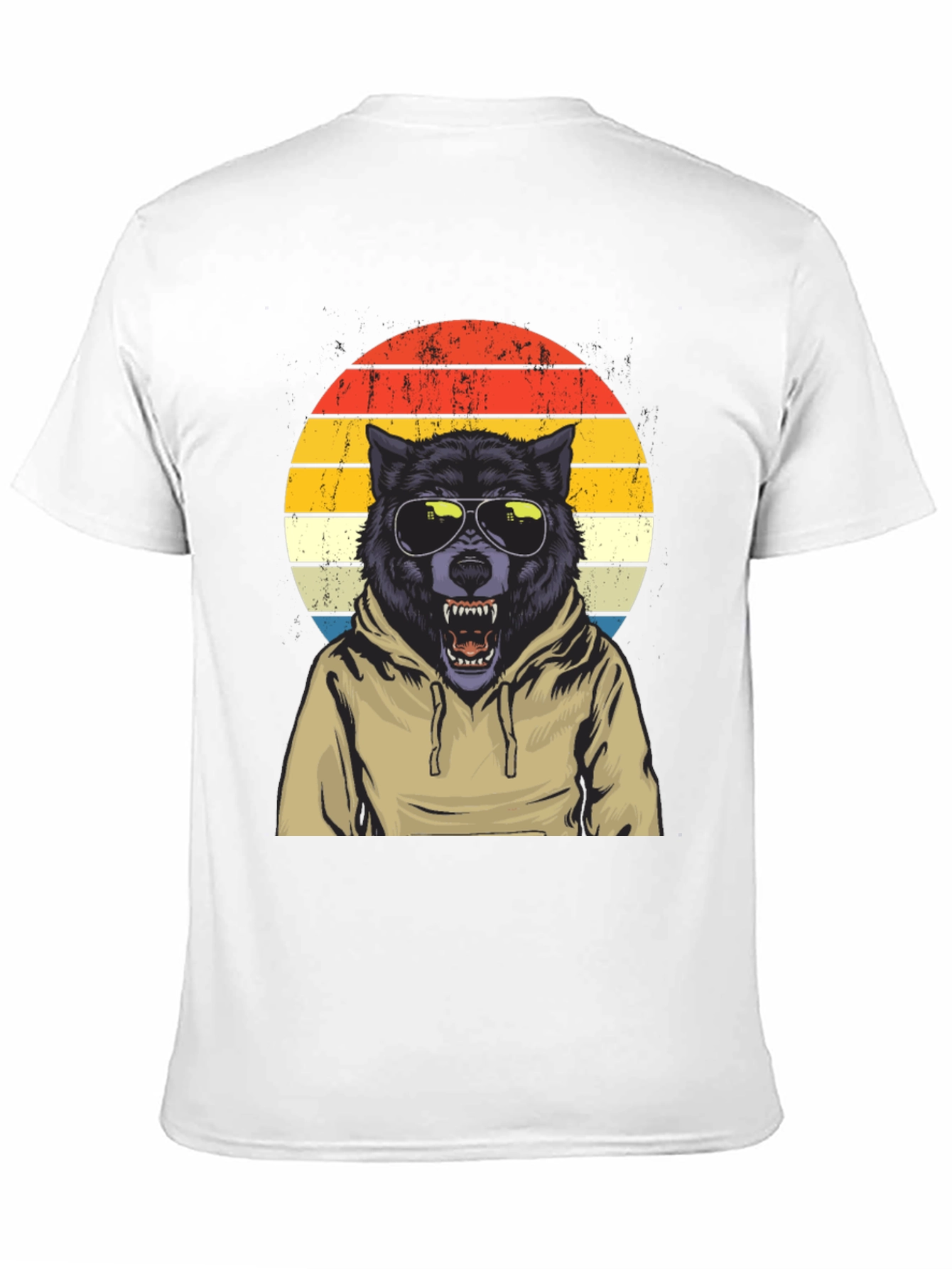 Retro Wolf Hoodie T-Shirt