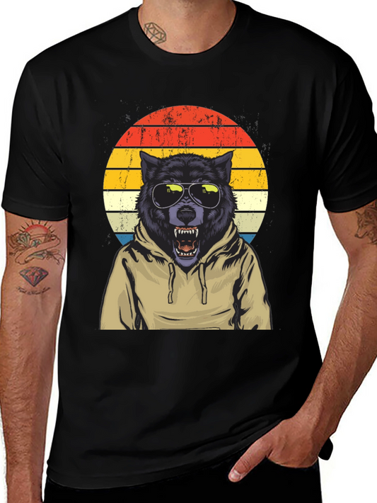 Retro Wolf Hoodie T-Shirt