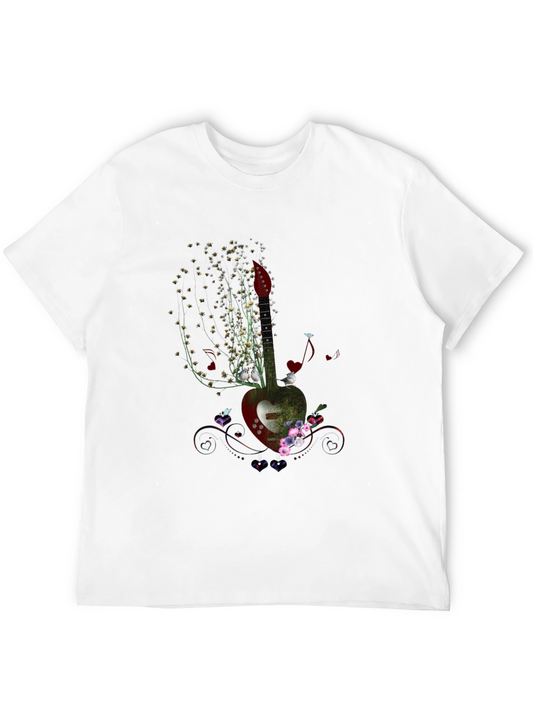 Floral Guitar T-Shirt - Music Lovers Tee