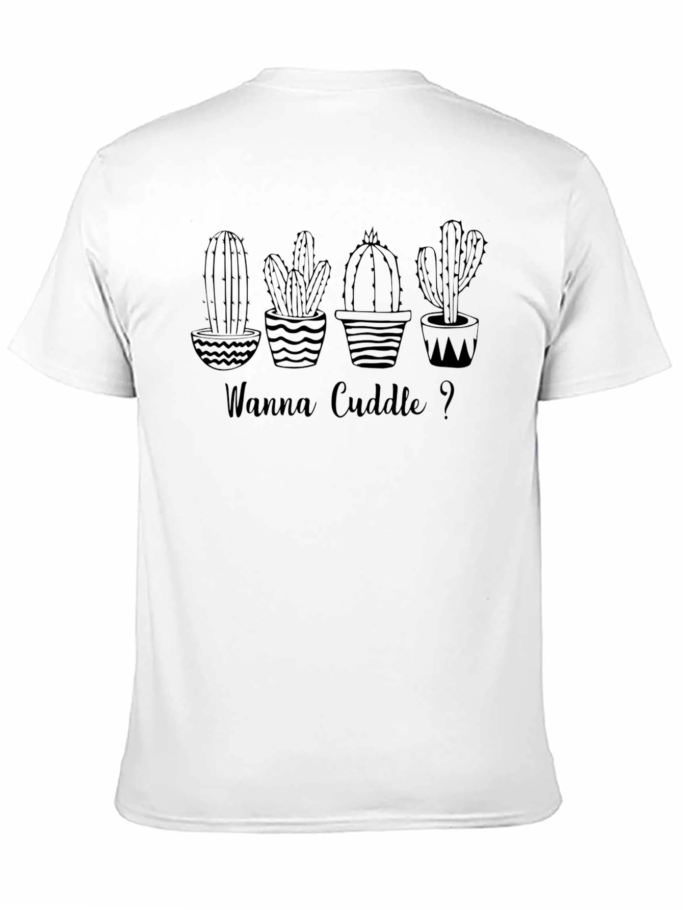 Cactus Cuddle T-Shirt - Black Graphic Tee