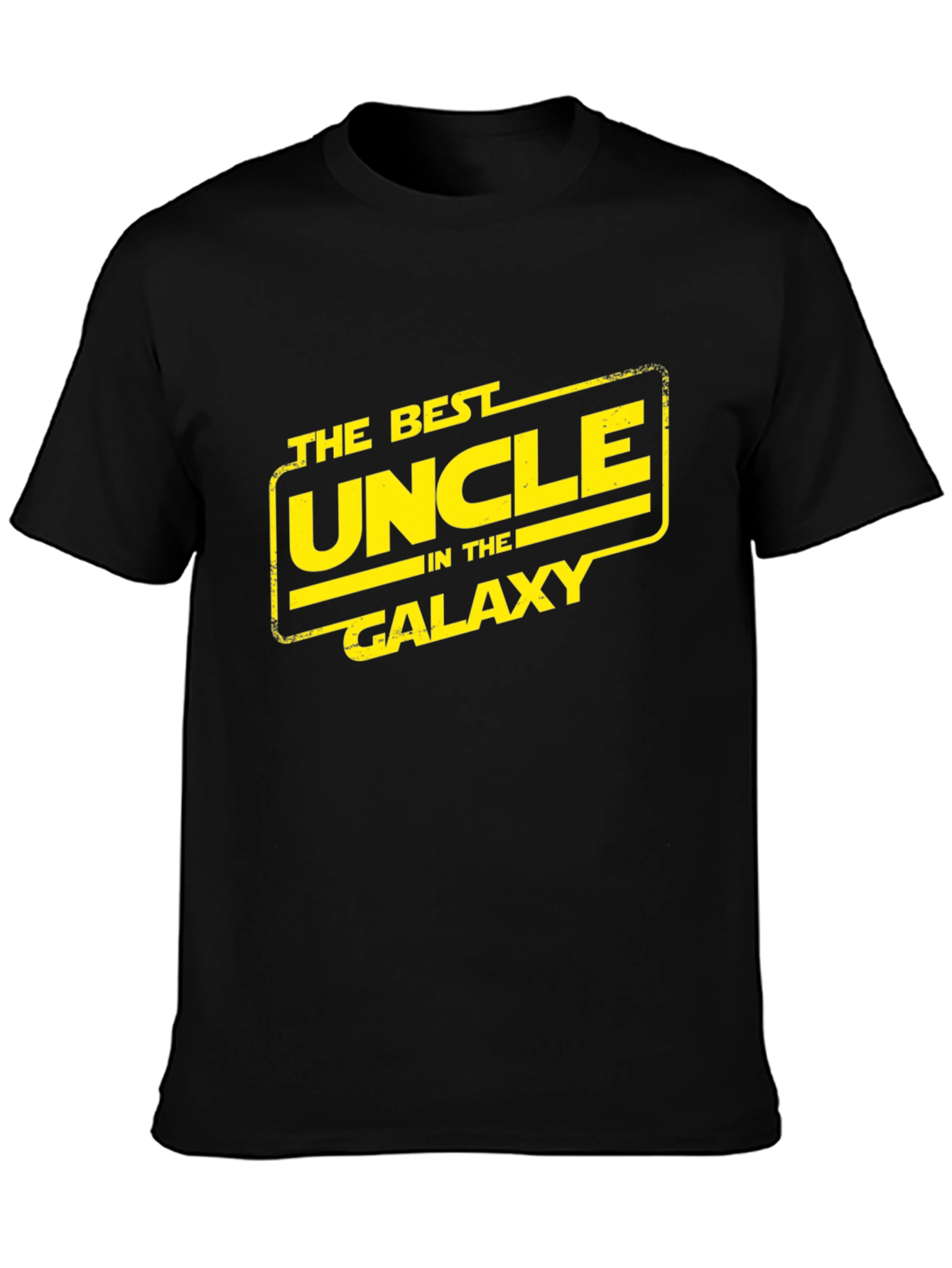 Best Uncle in the Galaxy Black T-Shirt