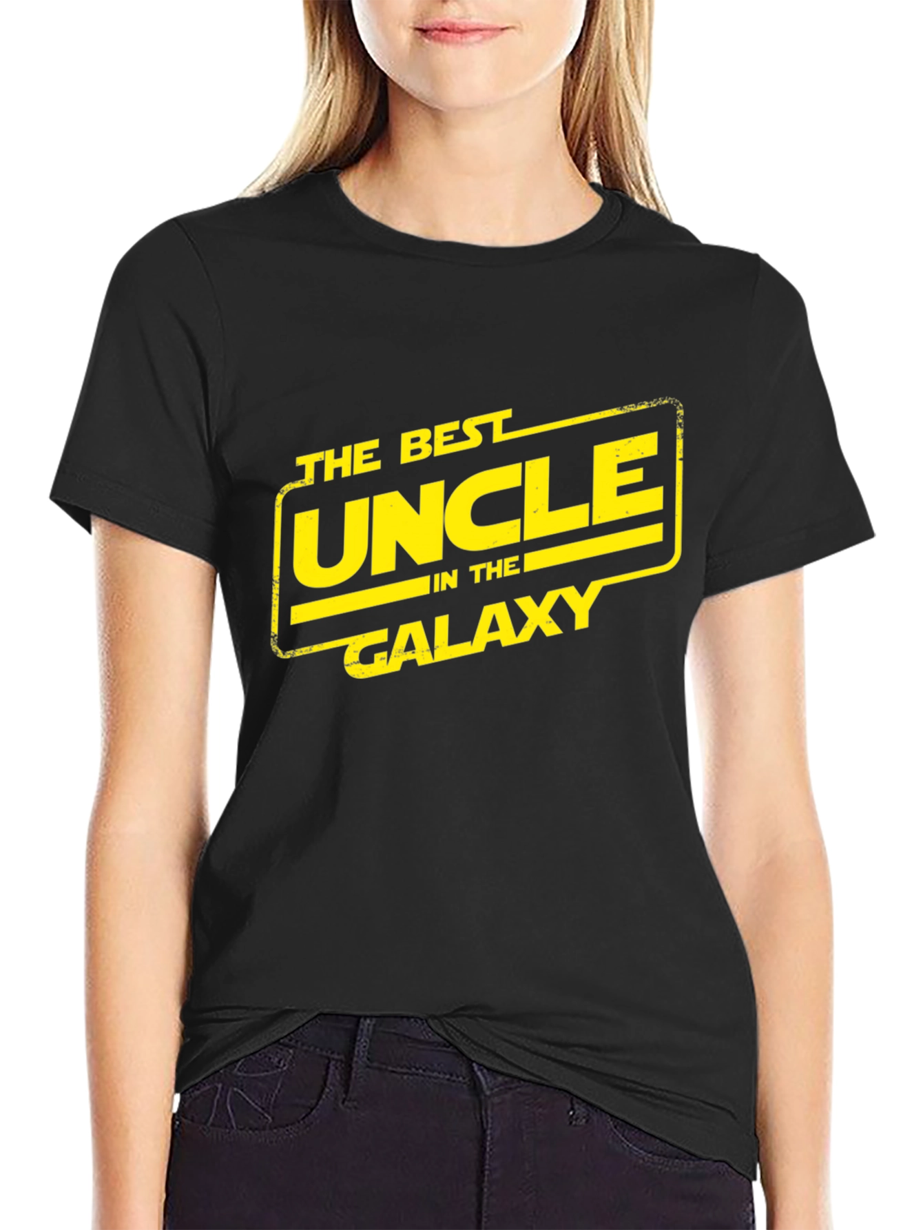 Best Uncle in the Galaxy Black T-Shirt