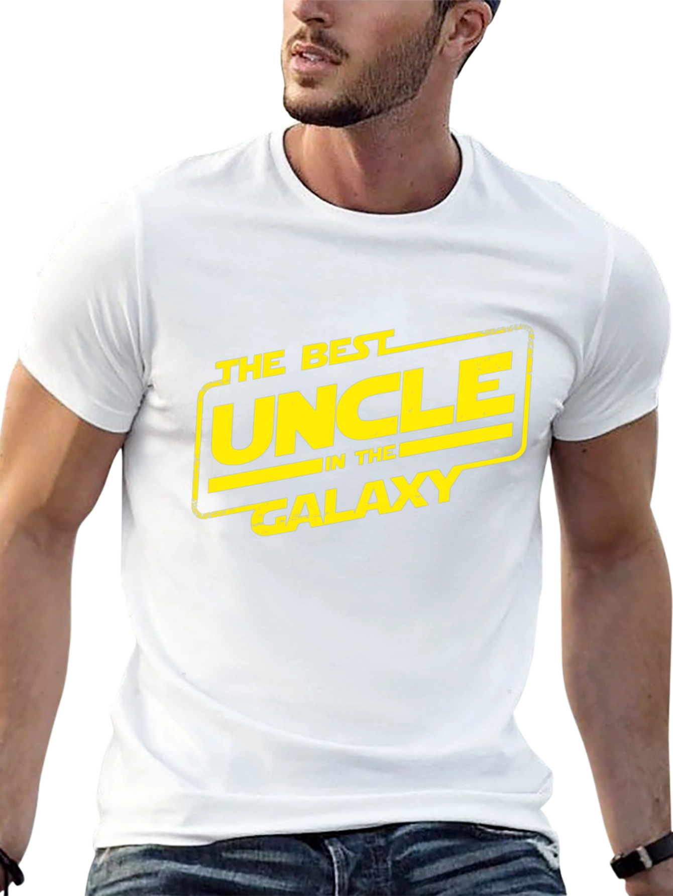 Best Uncle in the Galaxy Black T-Shirt