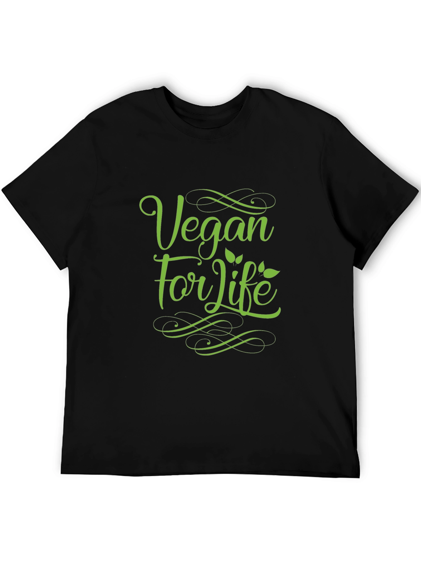 Vegan For Life Black T-Shirt