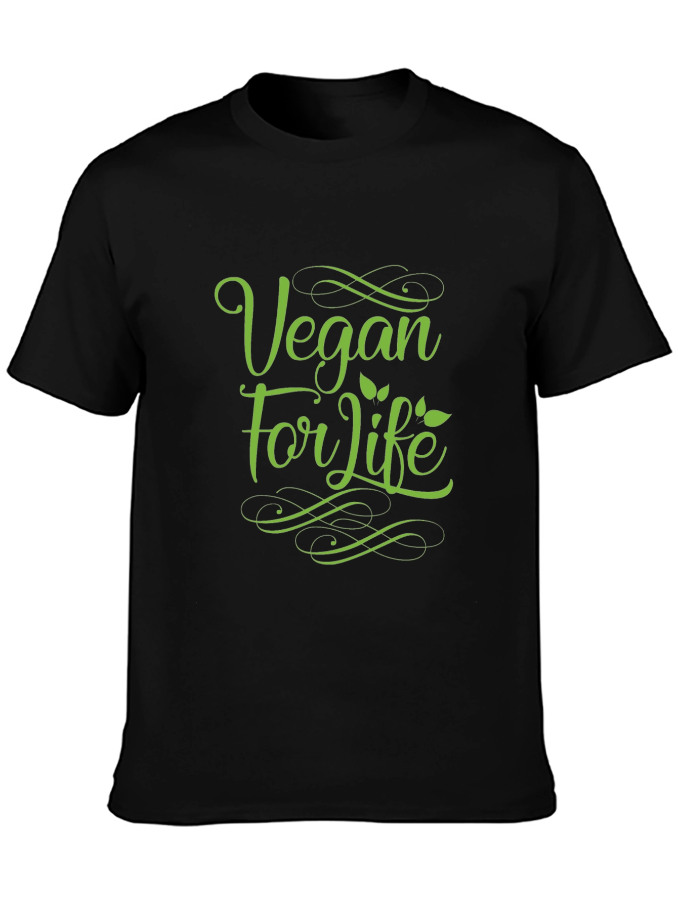 Vegan For Life Black T-Shirt